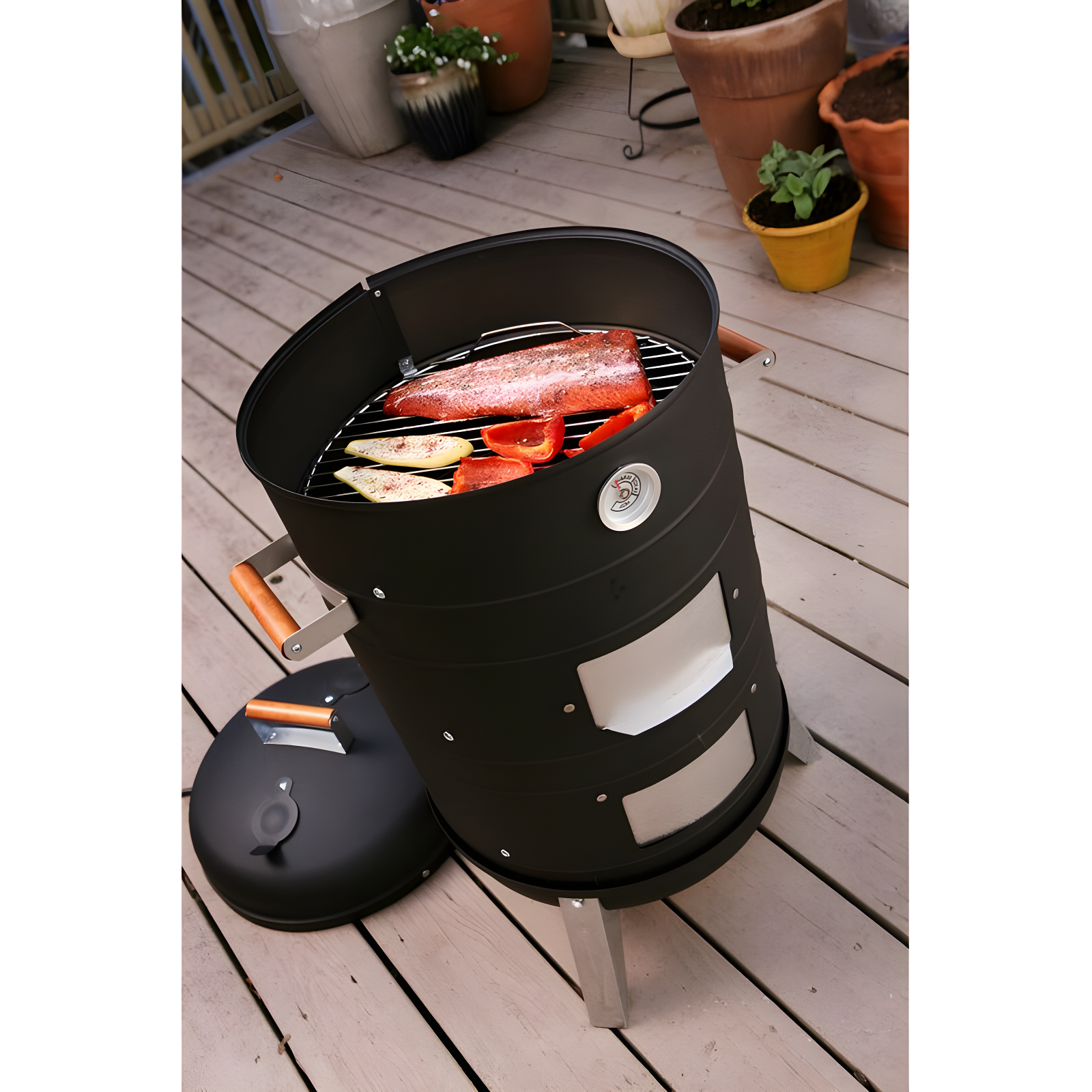 MECO Corporation MECO Corporation Americana Vertical Charcoal Portable 351 Square Inches Smoker
