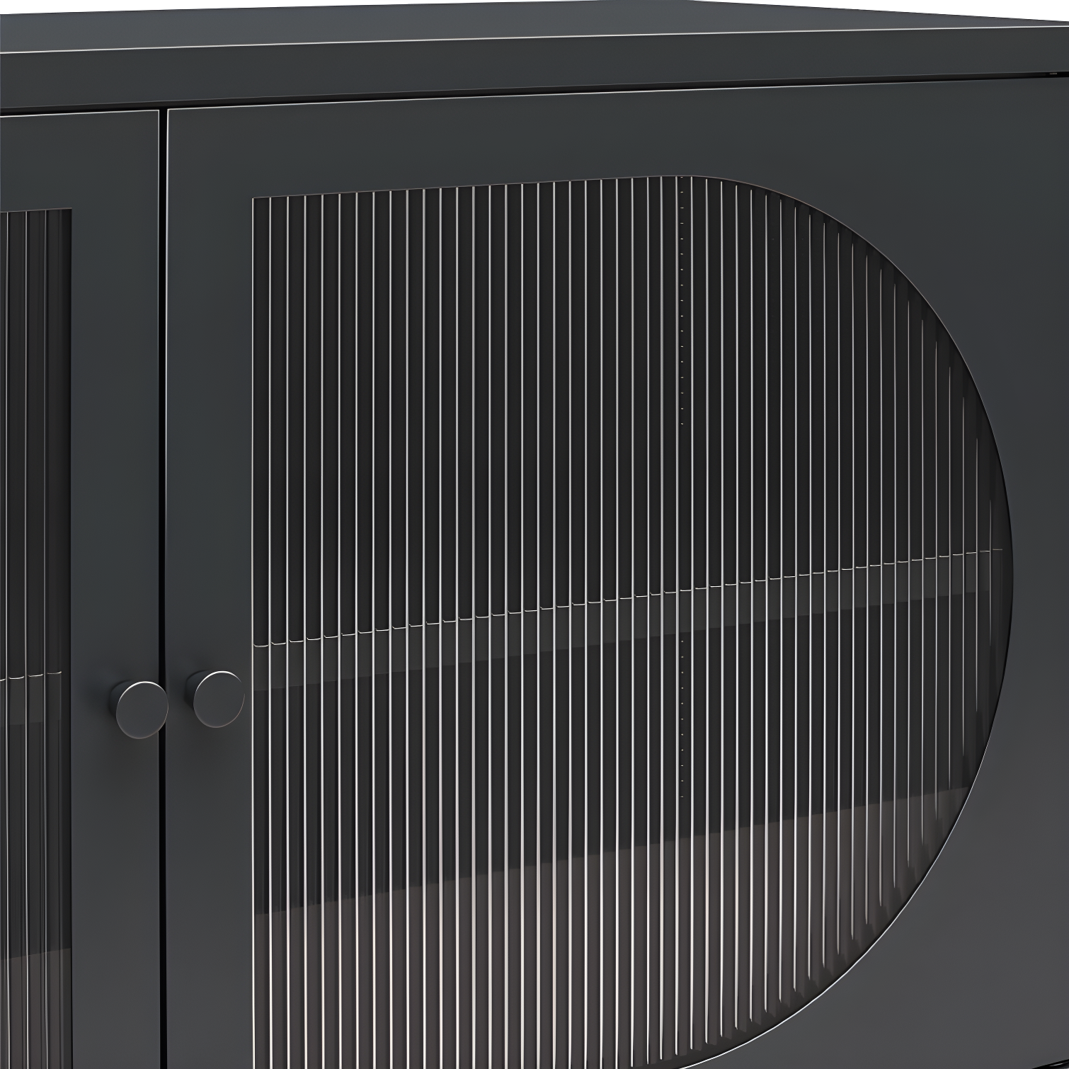 Luna 25.2'' Tall Accent Cabinet with Fluted Glass