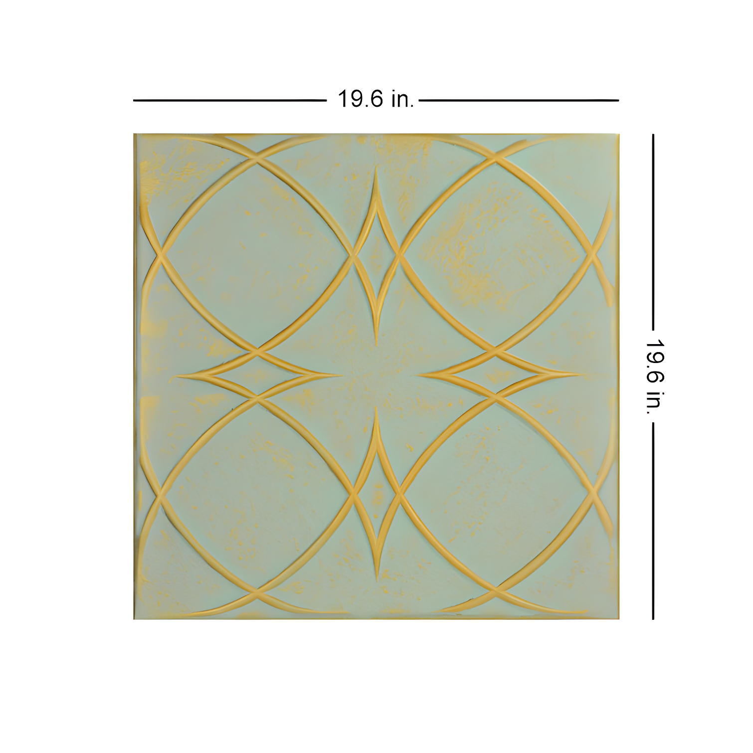 Circles and Stars 1.6 ft. x 1.6 ft. Polystyrene Glue-up Ceiling Tile (Set of 48)