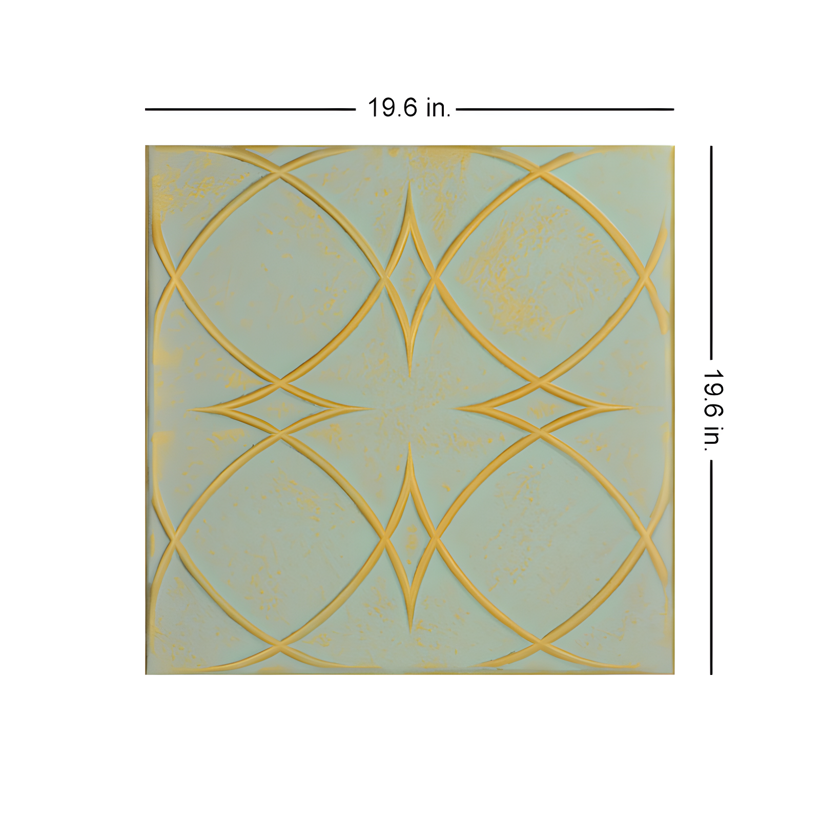Circles and Stars 1.6 ft. x 1.6 ft. Polystyrene Glue-up Ceiling Tile (Set of 48)