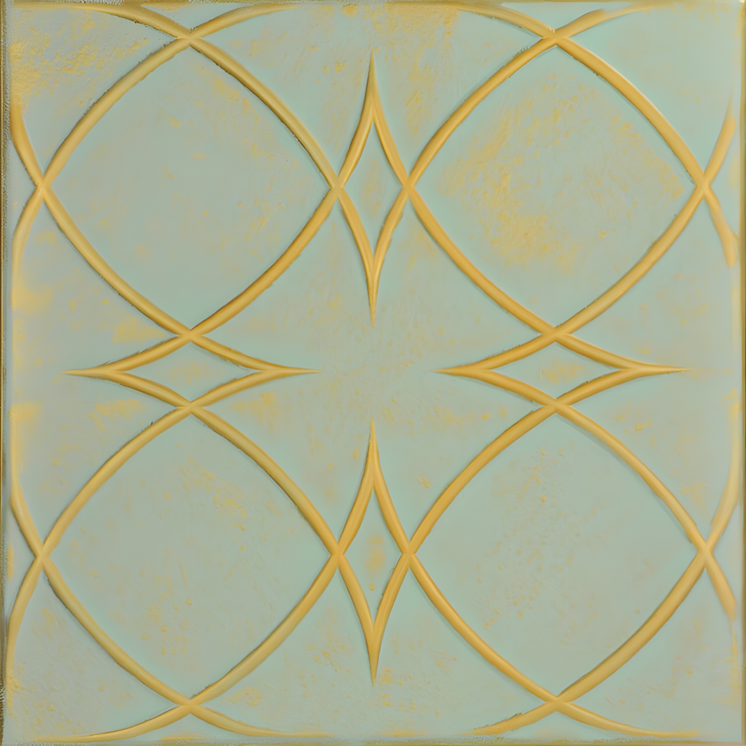 Circles and Stars 1.6 ft. x 1.6 ft. Polystyrene Glue-up Ceiling Tile (Set of 48)