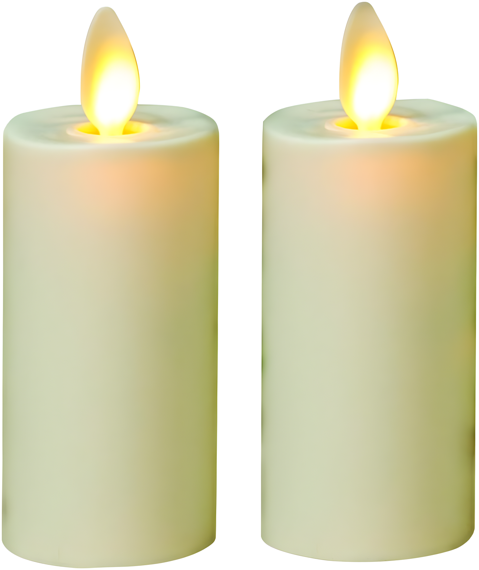 Luminara Battery Operated 4.12" White Flameless Candle