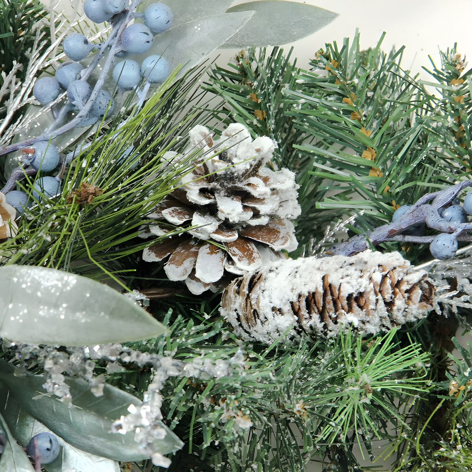 Northlight Seasonal 28" Mixed Pine and Blueberries Artificial Christmas Teardrop Swag - Unlit