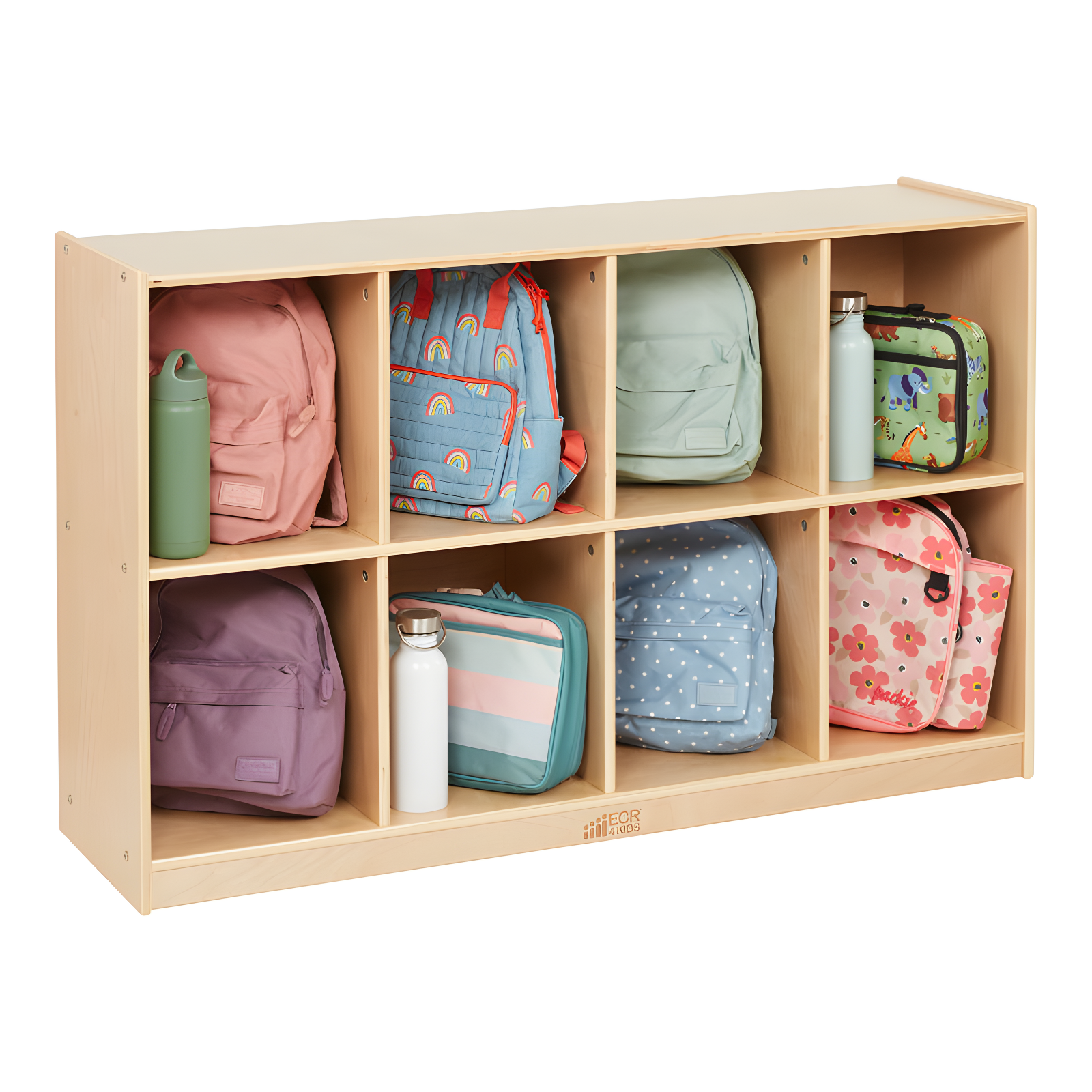 ECR4Kids ECR4Kids 8-Compartment Mobile Backpack Storage Cabinet, Classroom Furniture
