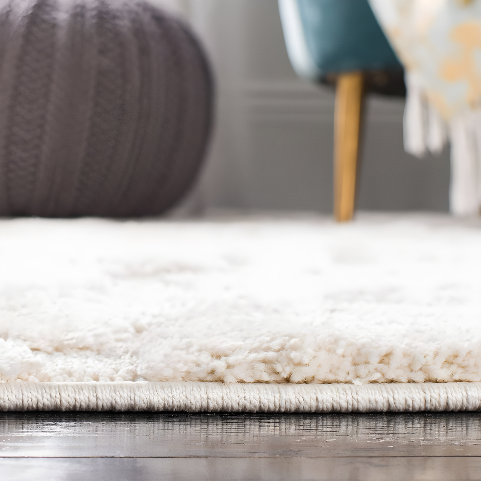 Florida Shag SG455 Power Loomed Indoor Runner Rug - Creme/Creme - 2'3"x11' - Safavieh.