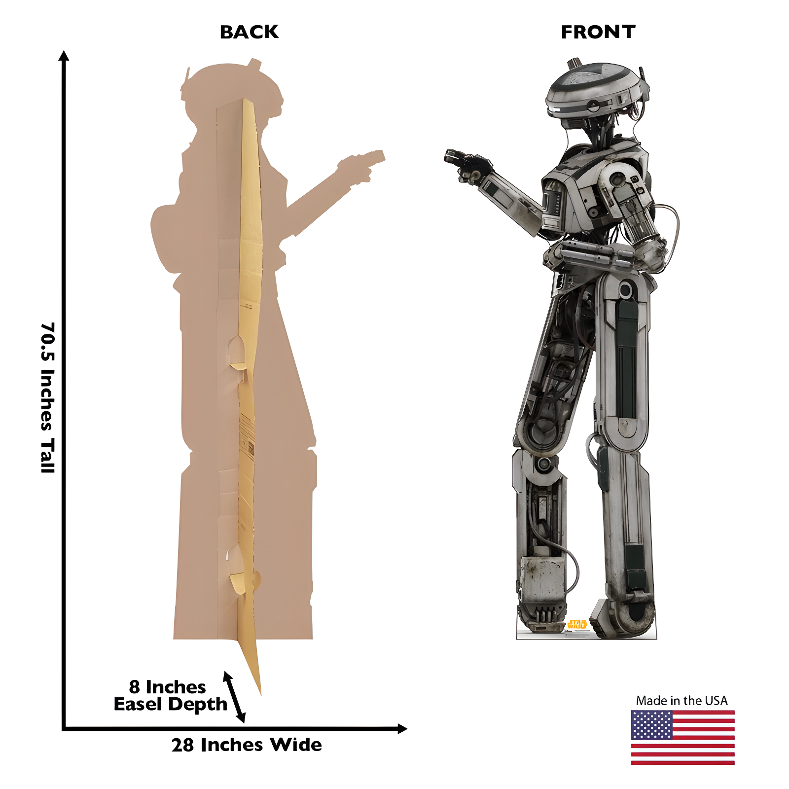L3-37™ 70.5'' Star Wars Cardboard Standup