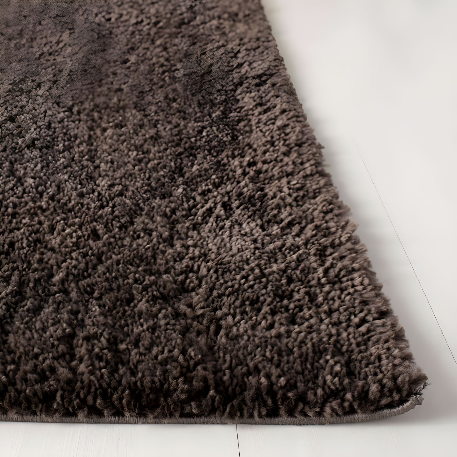 August Shag 900 AUG900 Power Loomed Indoor Area Rug - Brown - 9'x9' - Safavieh