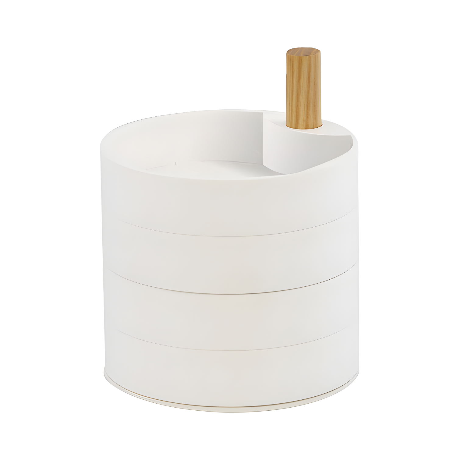 Yamazaki Home 4-Tiered Jewelry Boxes Saving, Plastic + Wood