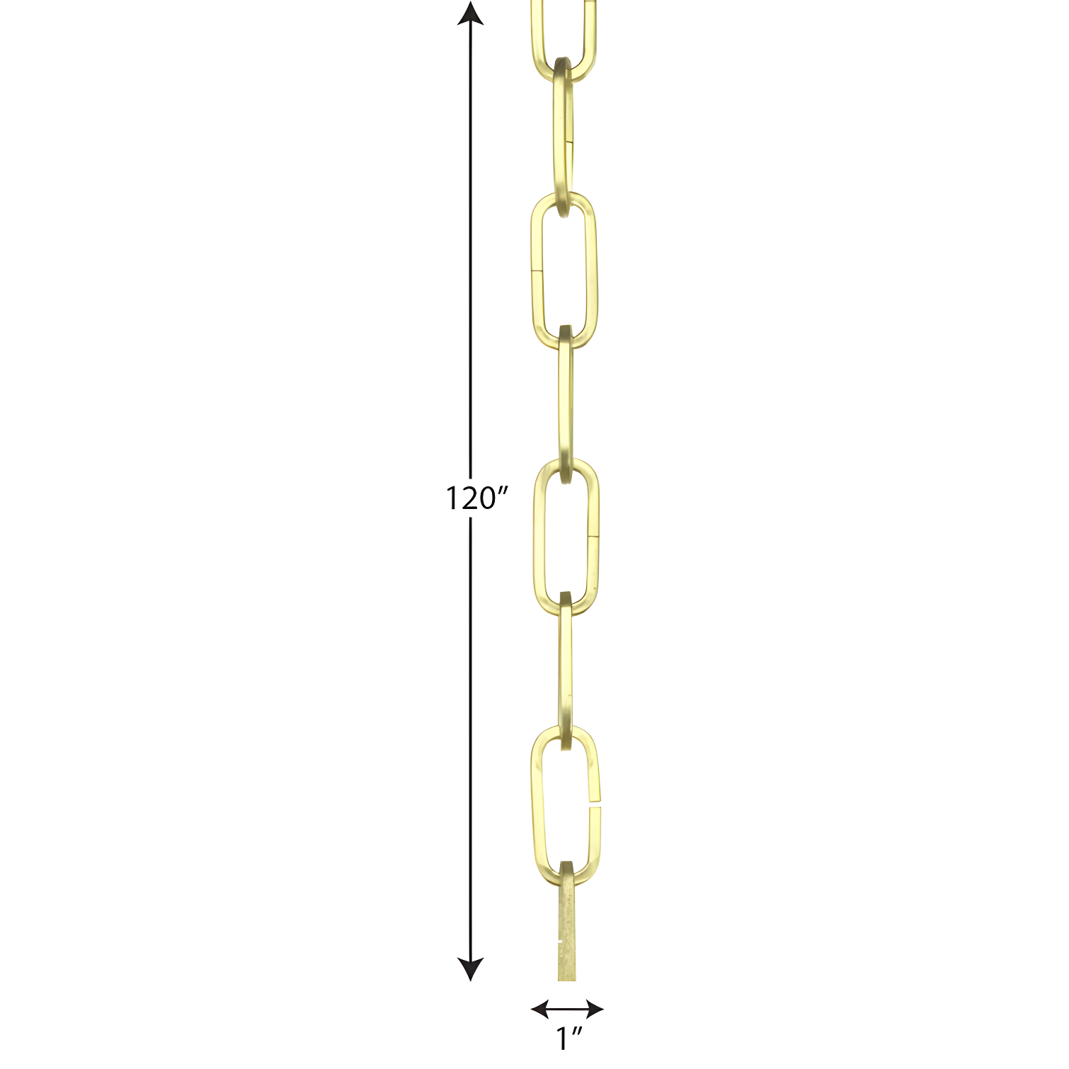 48-inch Brushed Nickel Square Profile Accessory Chain