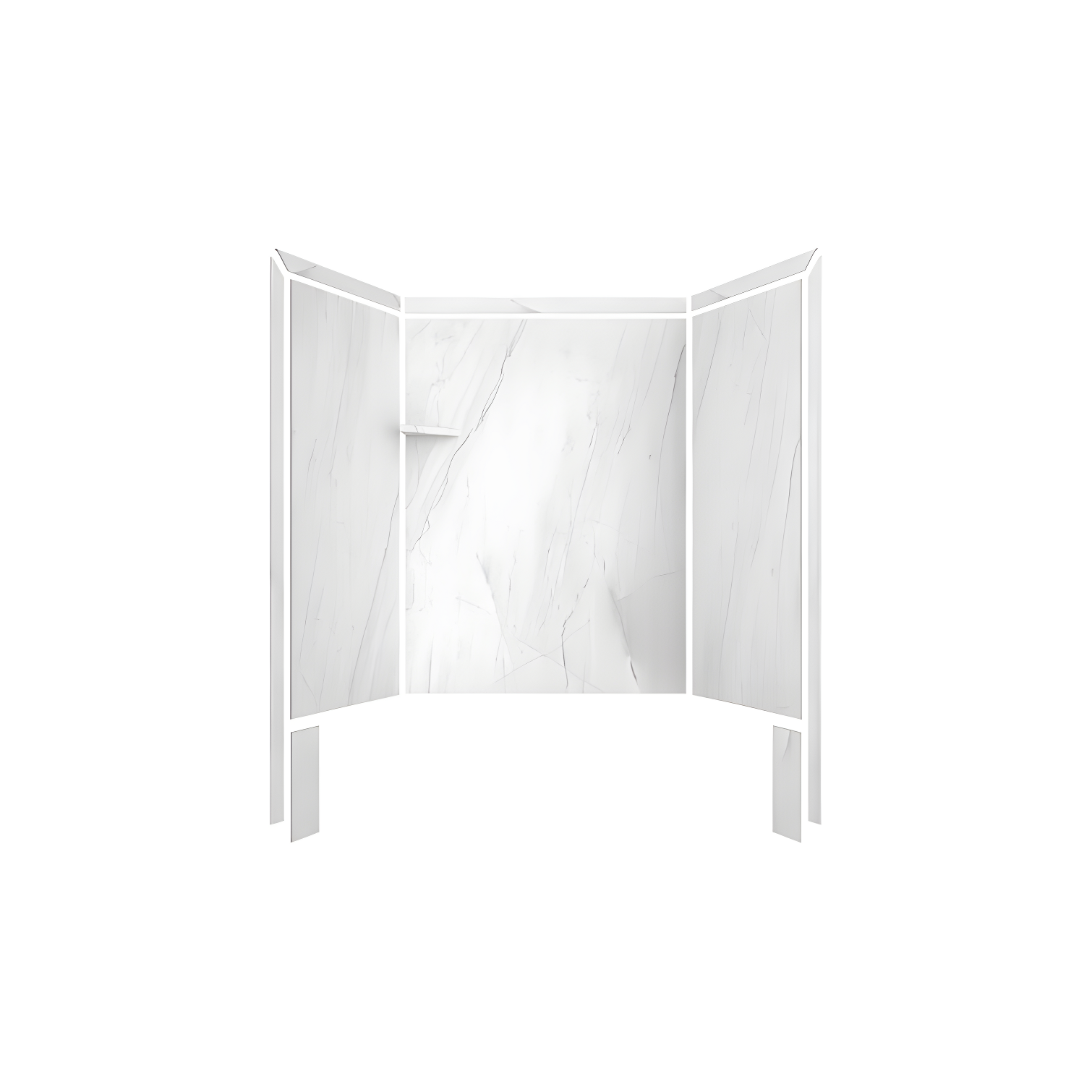 FlexStone Adaptable 60"W x 60"D x 80"H Alcove Shower Surround