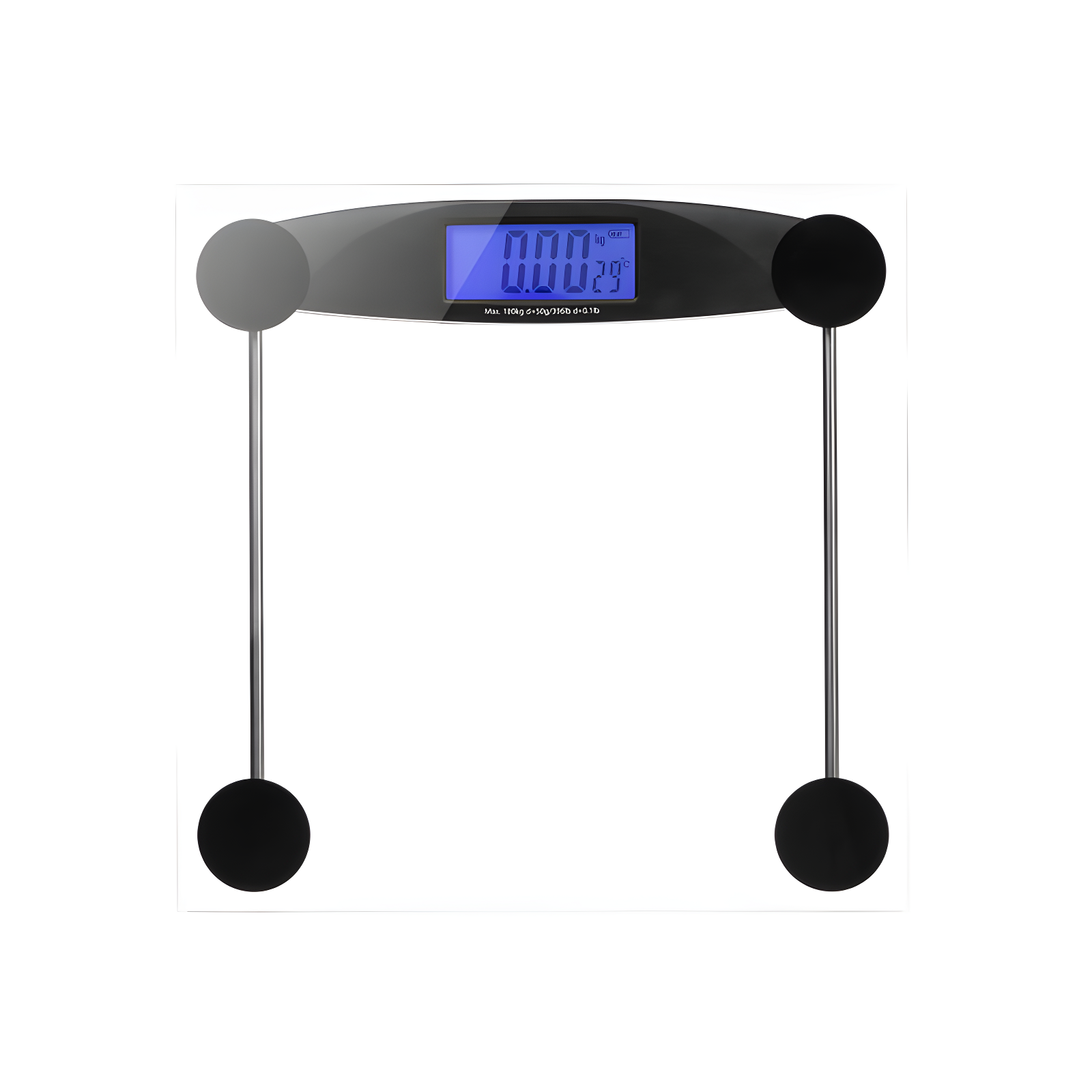 Prominence Home Ultra Thin, Clear Glass Scale With Easy To Read LCD Display - Auto Step On