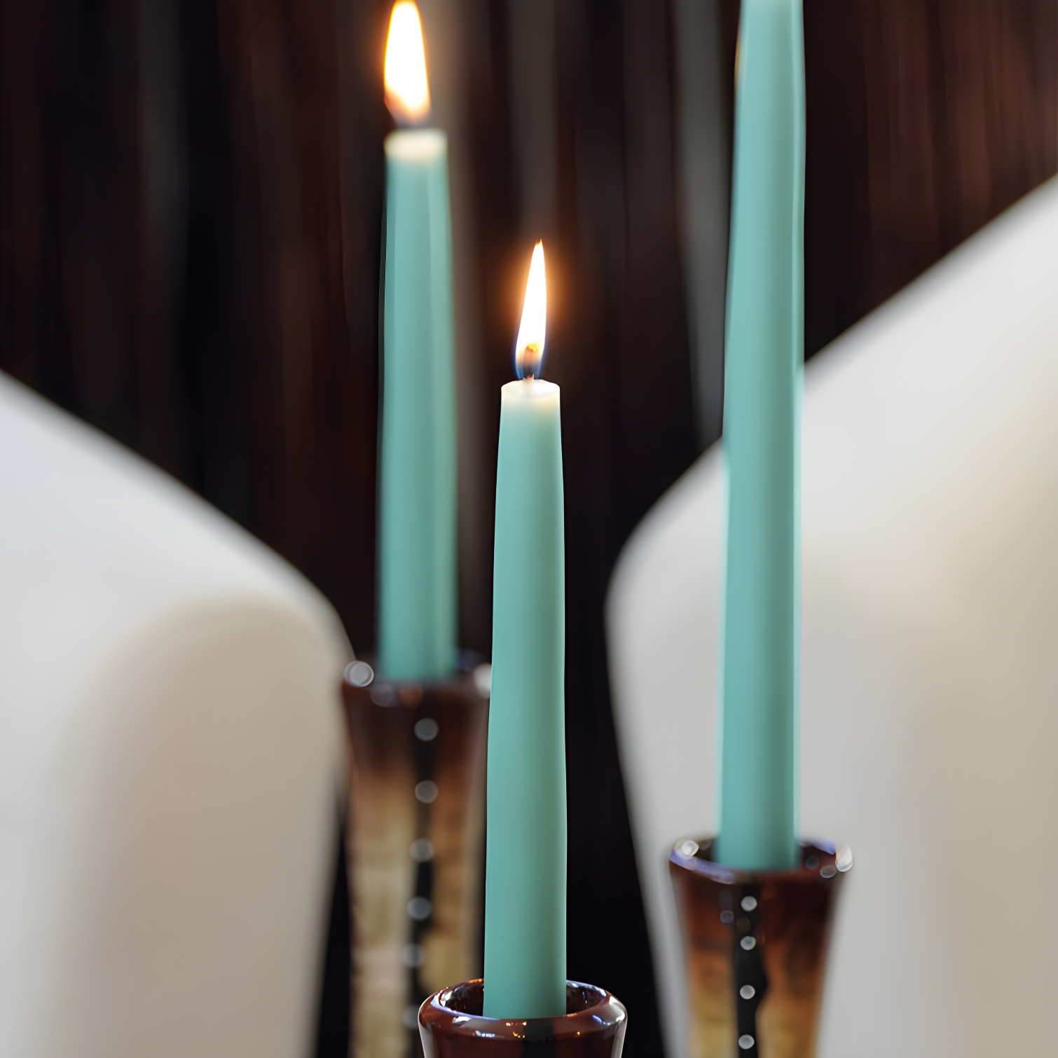 12 Piece Unscented Taper Candle Set