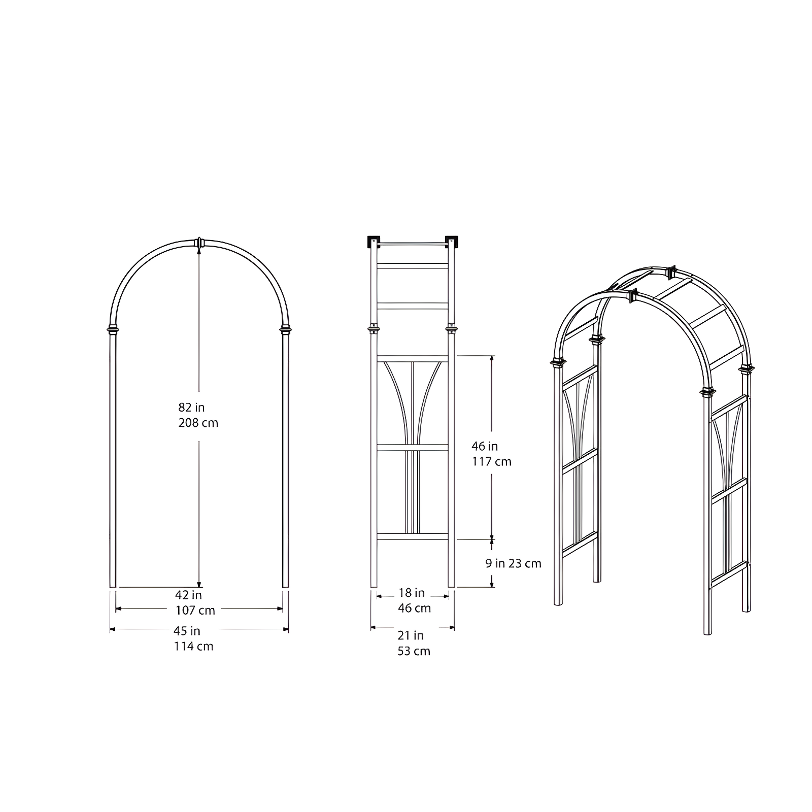White Vinyl Arbor