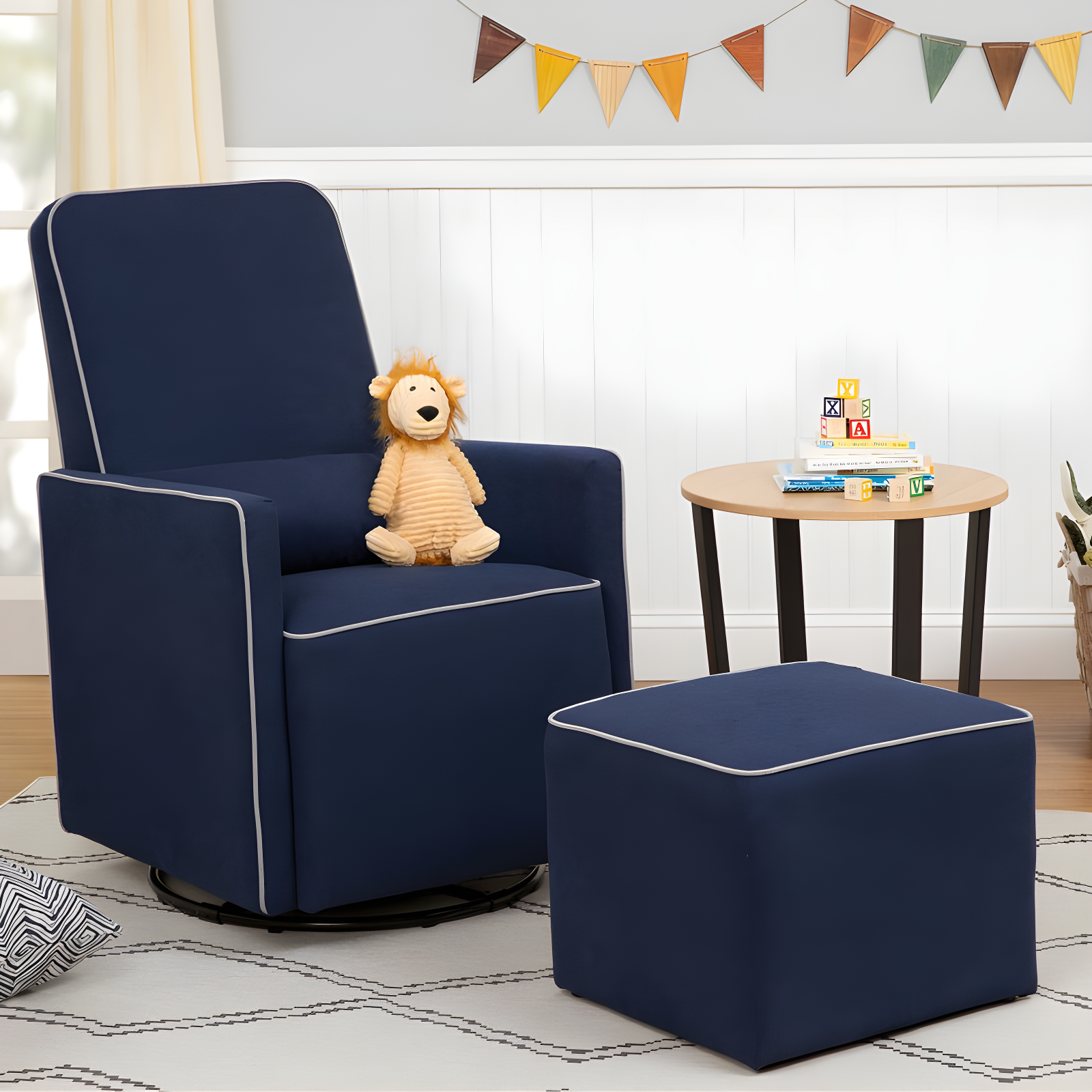 daVinci Olive Swivel Glider with Ottoman & Reviews | Wayfair