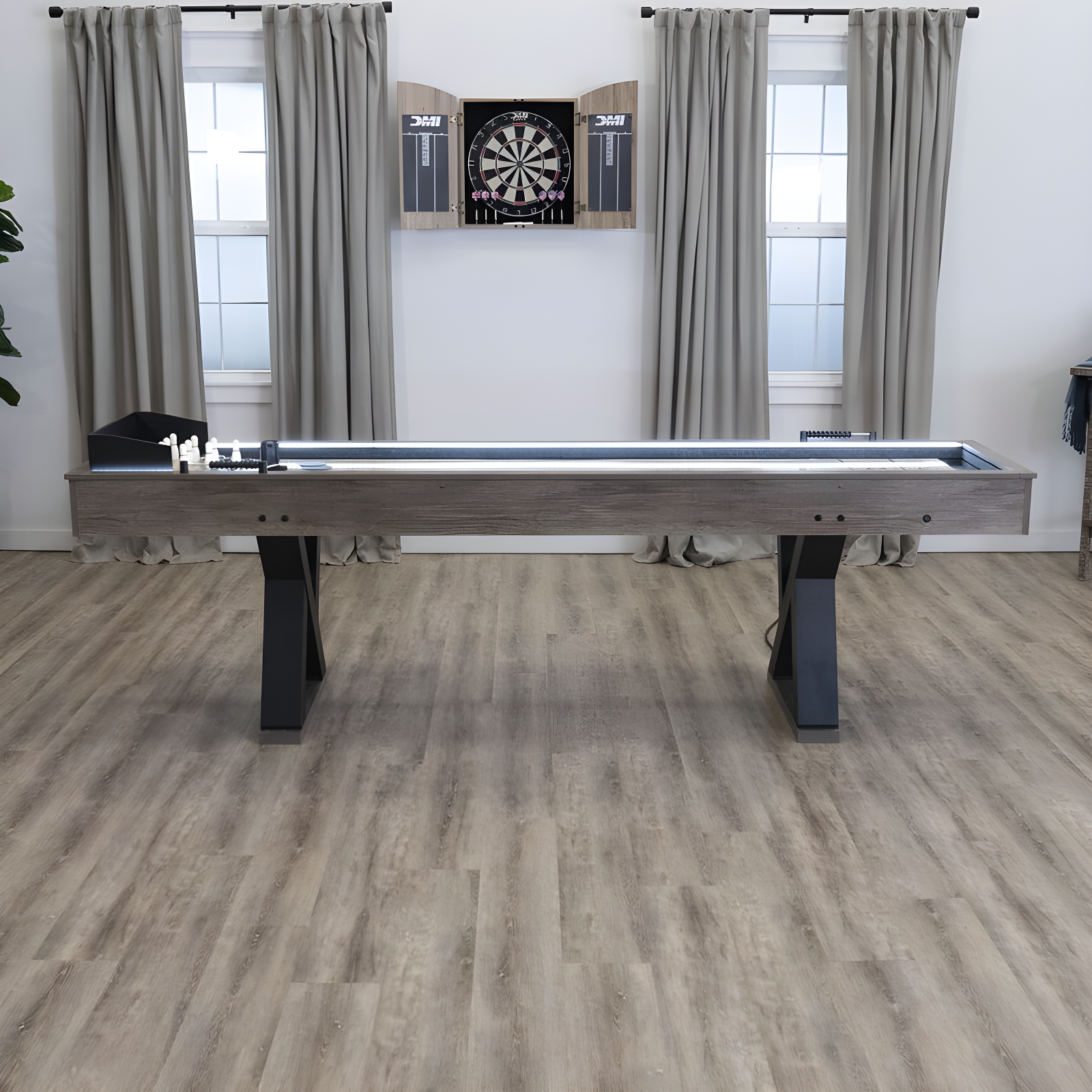 American Legend American Legend Kirkwood 9' LED Shuffleboard Table with Bonus Bowling Game