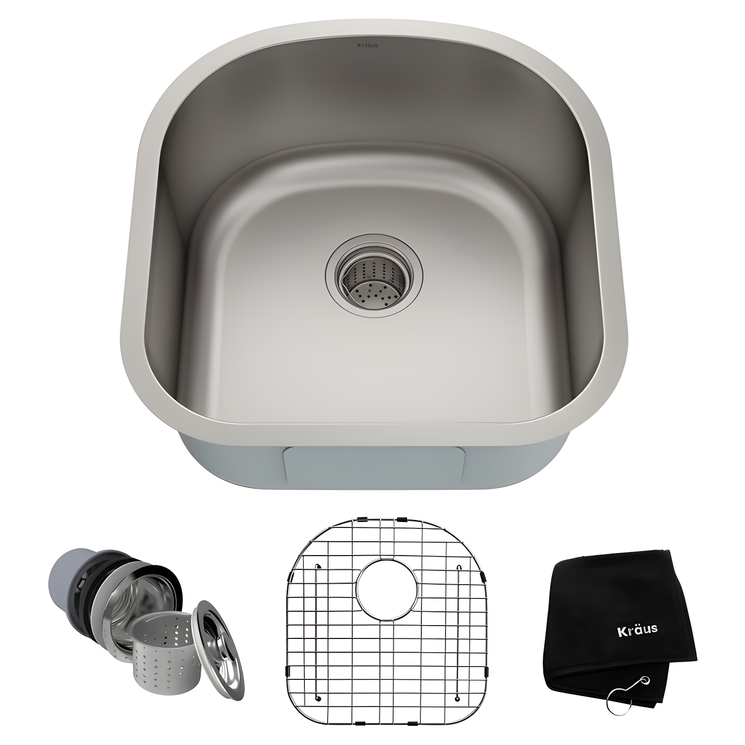 KRAUS Premier Undermount Single Bowl 18-Gauge Stainless Steel Kitchen Sink