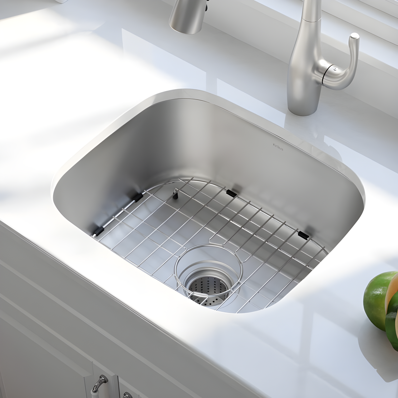KRAUS Premier Undermount Single Bowl 18-Gauge Stainless Steel Kitchen Sink