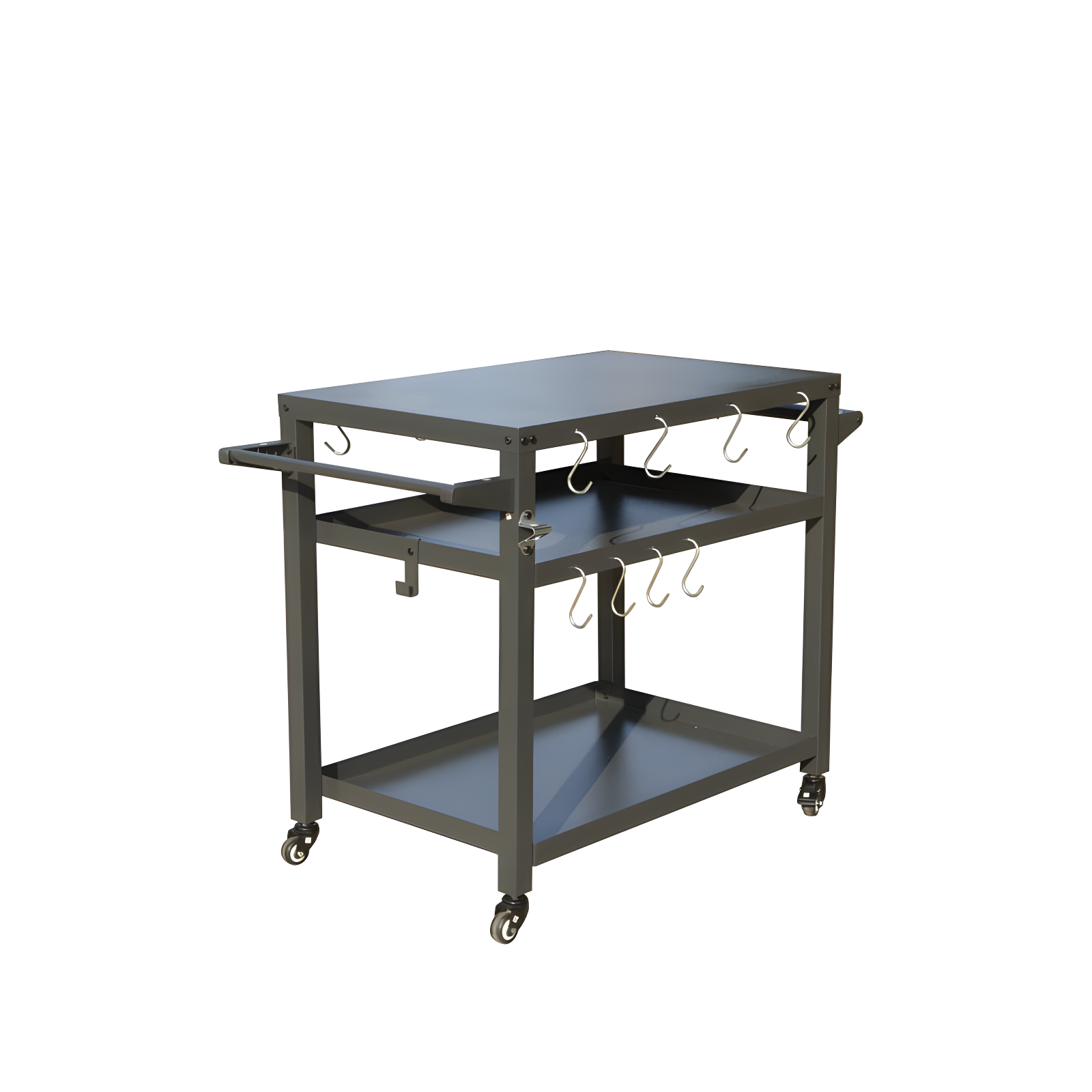 GZMWON 3-Shelf Outdoor Grill Table, Grill Cart Outdoor With Wheels, Pizza Oven Table And Food Prep Table, Blackstone Table Grill Stand  Blackstone Griddle  Outside BBQ
