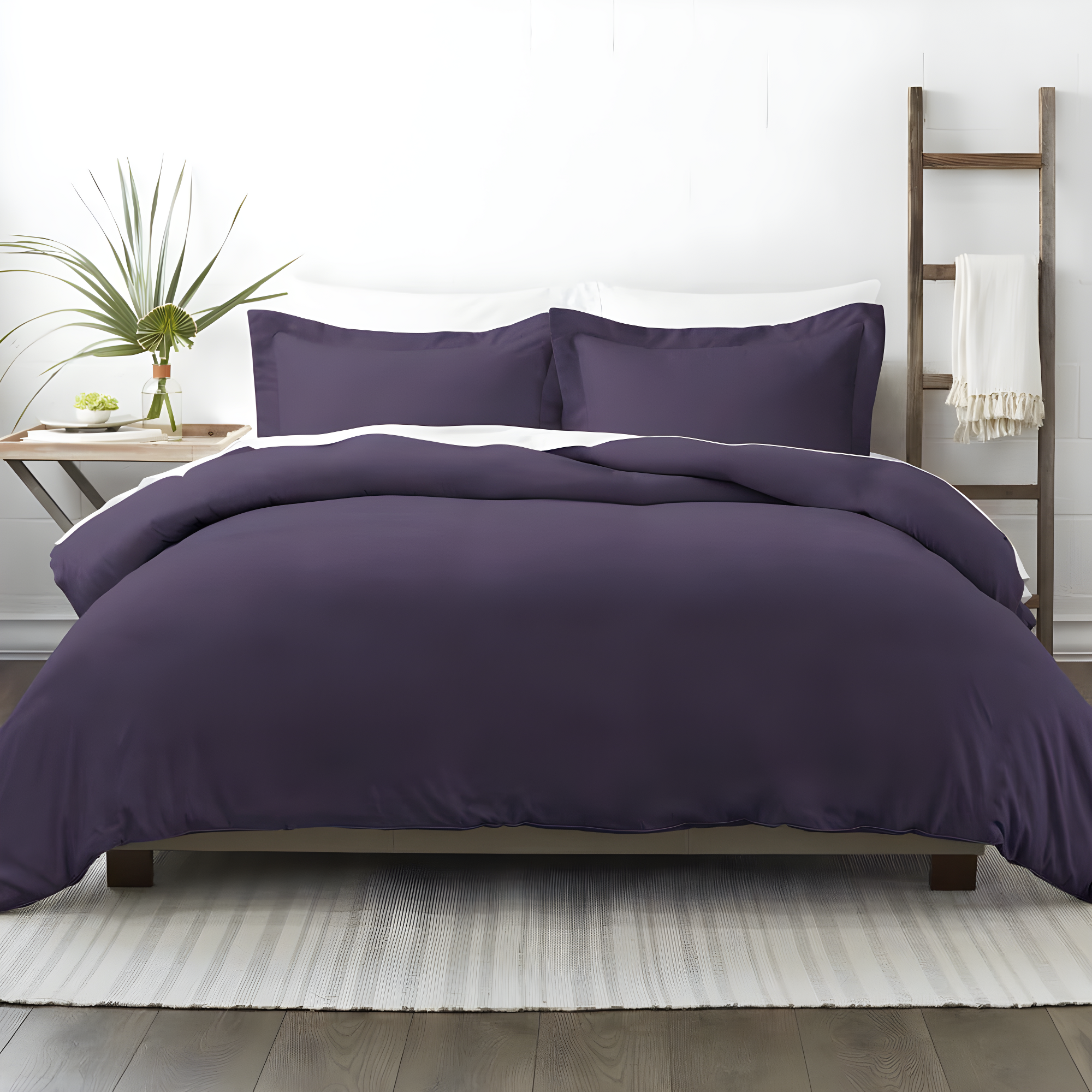 Purple 3 Piece Duvet Cover Set King/California King, by Simply Soft