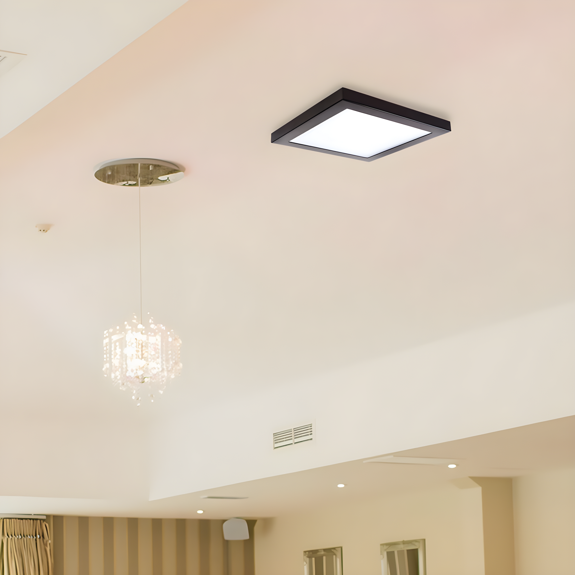 Amax Lighitng, Inc. Amax Lighting LED Edge lit square light Dimmable 18W in White Finish Bronze