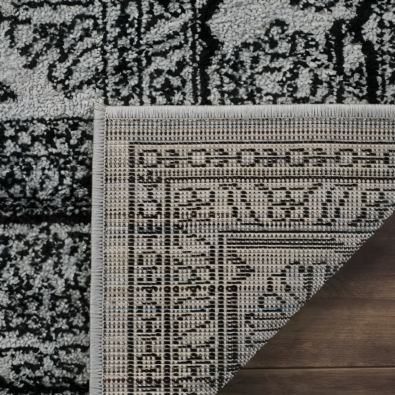 Adirondack ADR108 Power Loomed Area Rug - Silver/Black - 10'x10' - Safavieh.