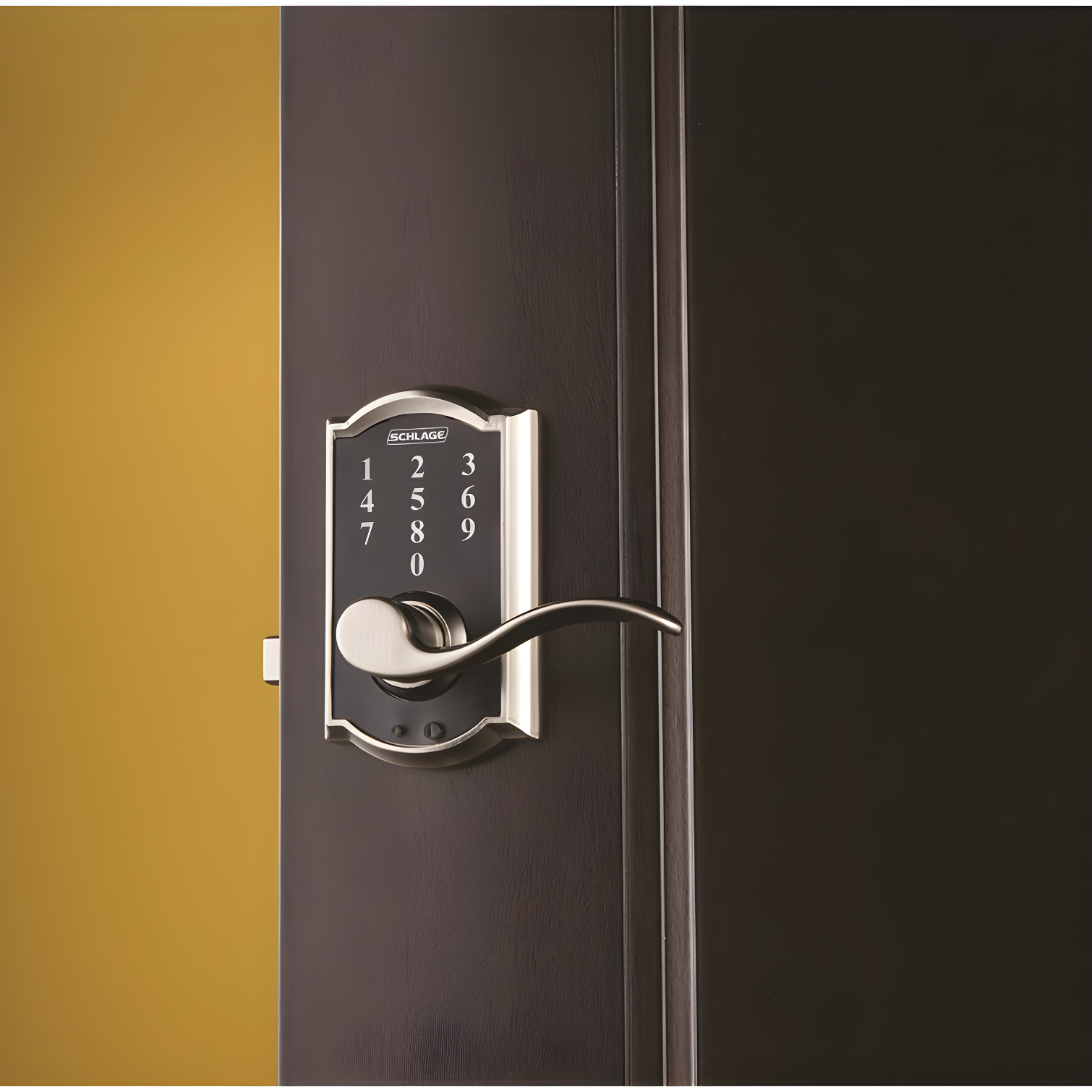 Schlage Touch Keyless Touchscreen Lever with Camelot Trim and Accent Lever