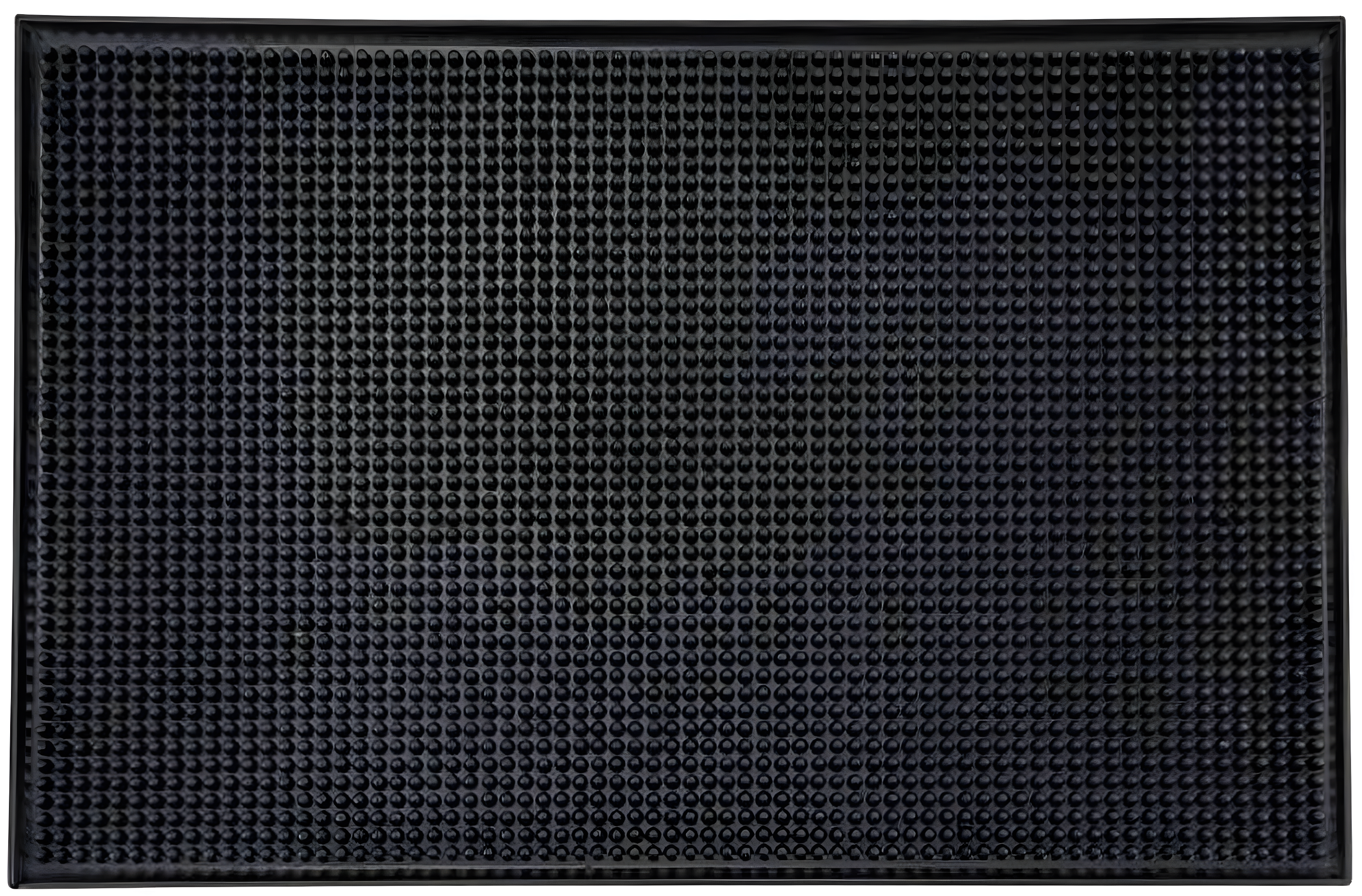 Winco Bar Service Mat Plastic Professional Bar Glass Serving Spill Mat, 18"x12" - Black