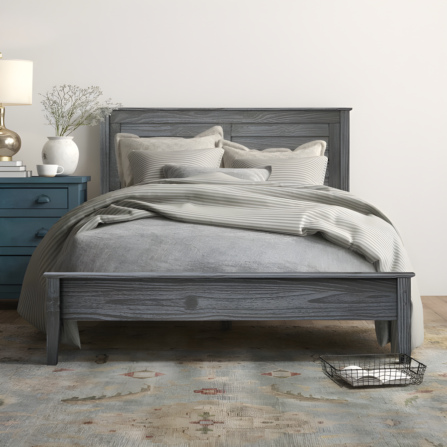 Greenport Solid Wood Louvered Bed