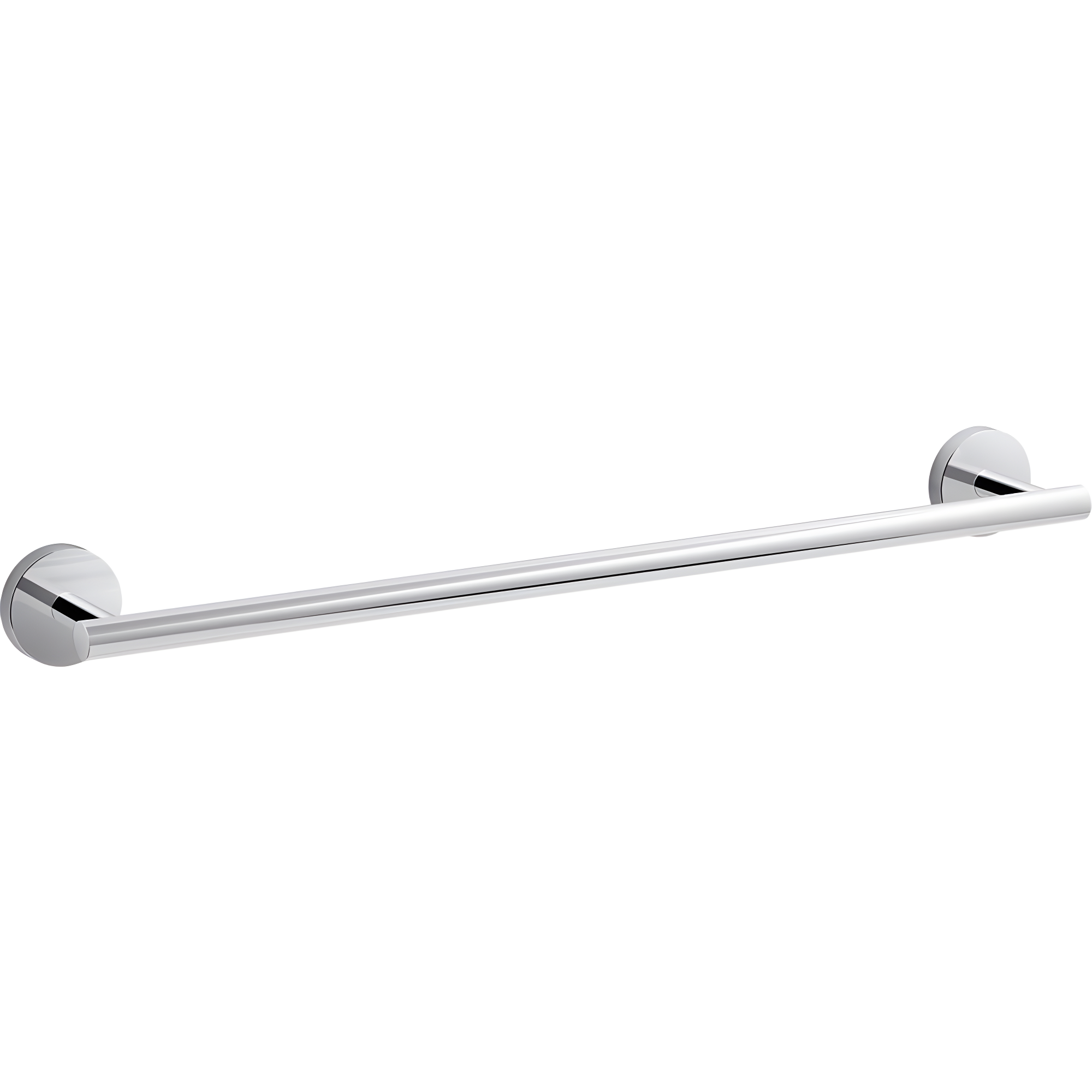 Elate Wall Mounted Round Towel Bar, Metal Wall-Mounted Towel Holder