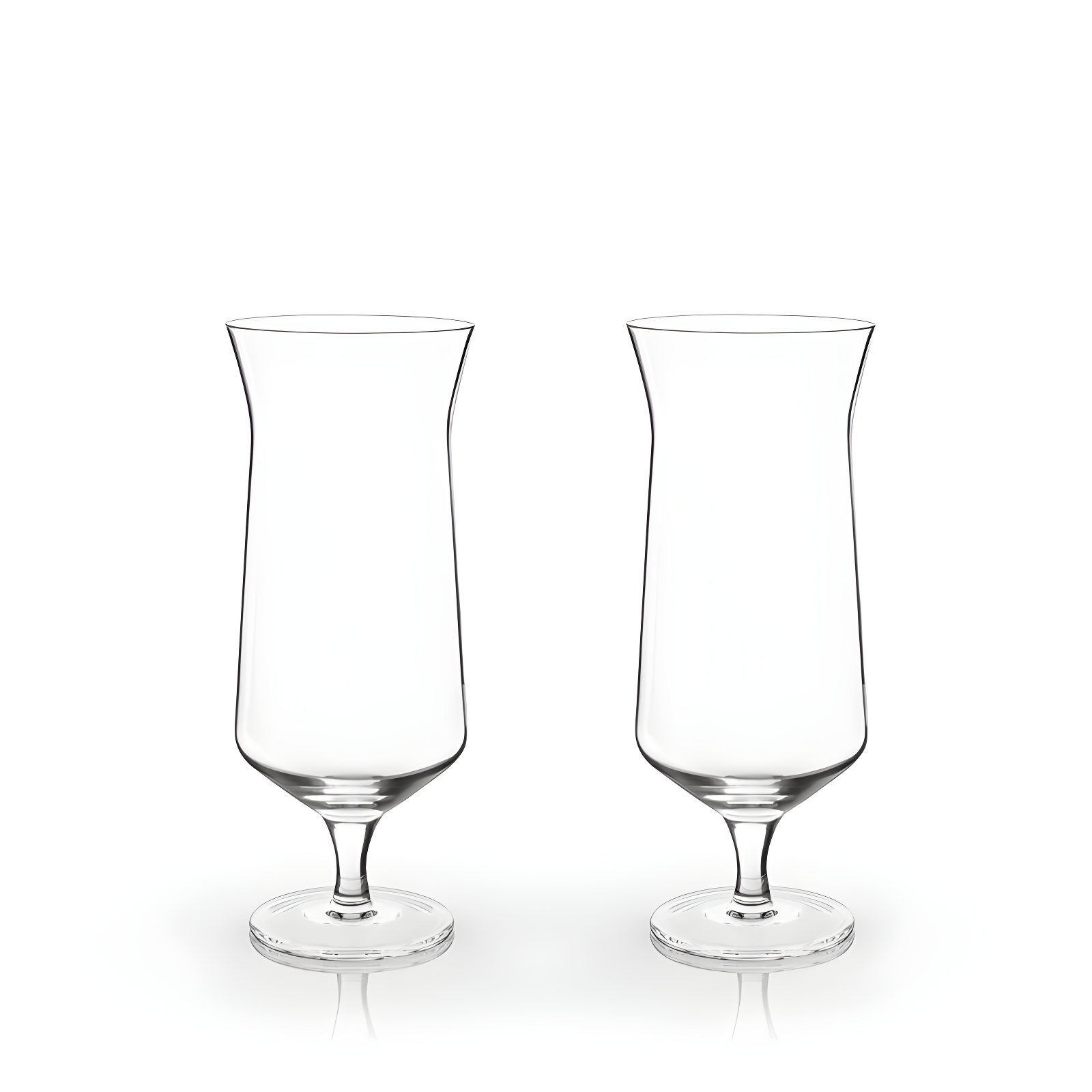 Viski Raye Angled Crystal Hurricane Glasses (Set of 2)
