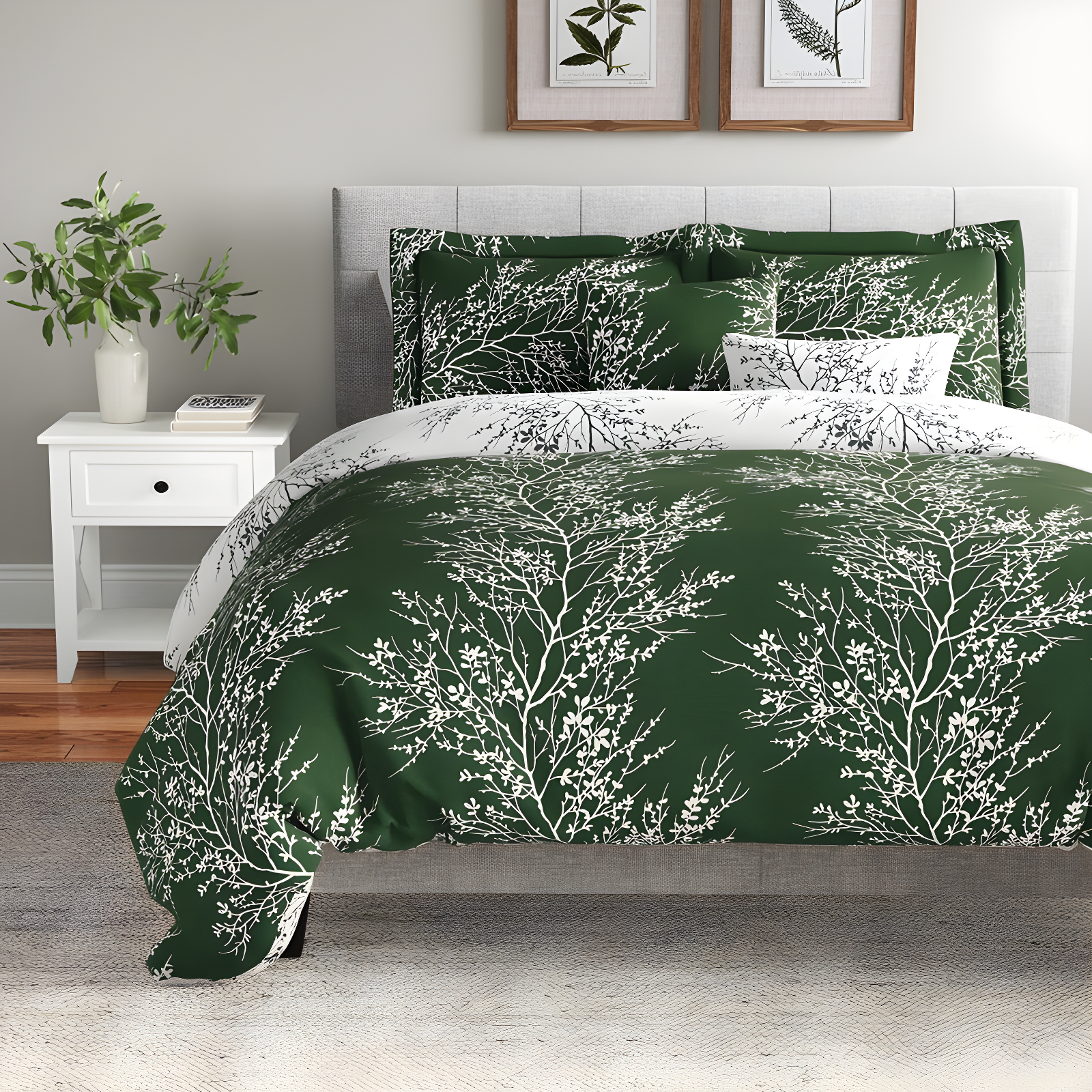Spirit Linen 6-Piece Foliage Reversible Comforter Set