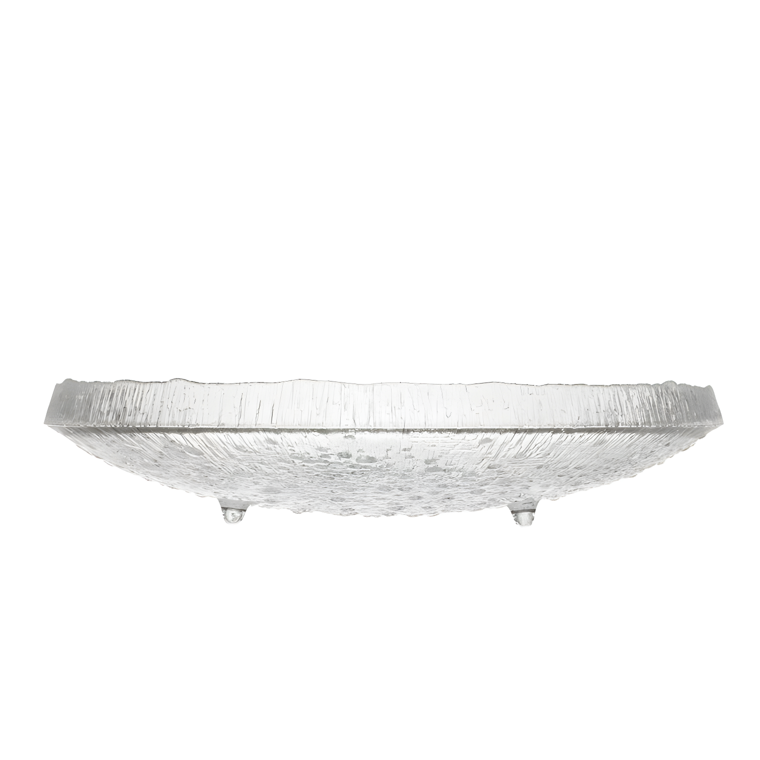 Iittala Ultima Thule Glass Sleek Decorative Plate in Clear