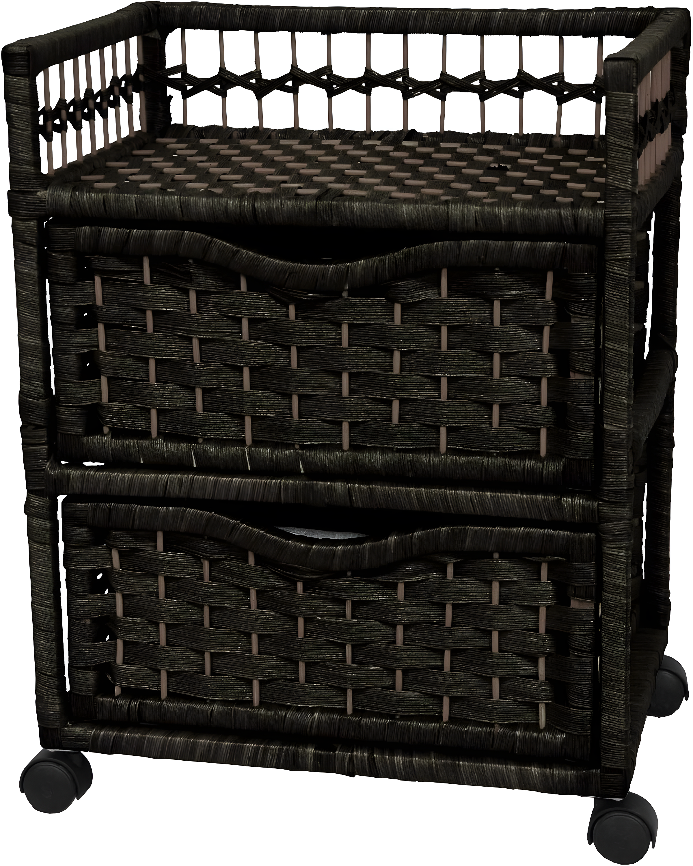 Red Lantern 46" Natural Fiber Chest Wheels-Honey Unit, 5 Drawer