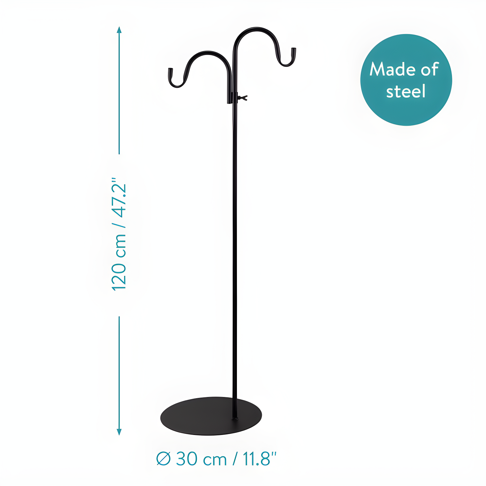 Shepherds Hooks For Outdoor - Hanging Bird Feeder Plant Pot Hook Stand Pole For Garden - Adjustable Hooks For Hummingbird Feeders And Plants