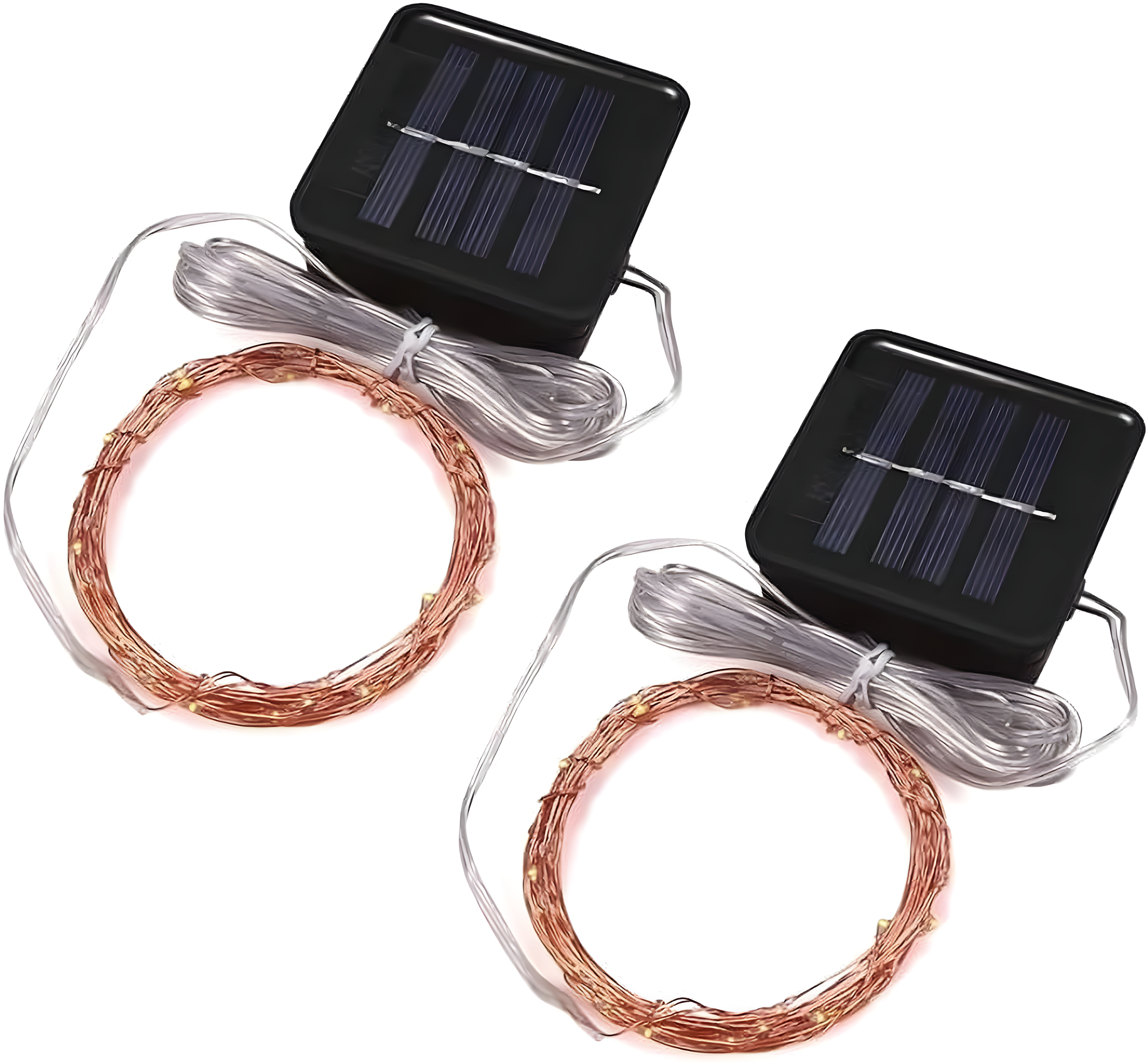 Magicnight Solar Mini Teeny Tiny Lights,Starry String Light for Garden Fairy,Tree,Railing,Arbor,Fence,16 Feet 50LEDs,2 Pack,Warm White