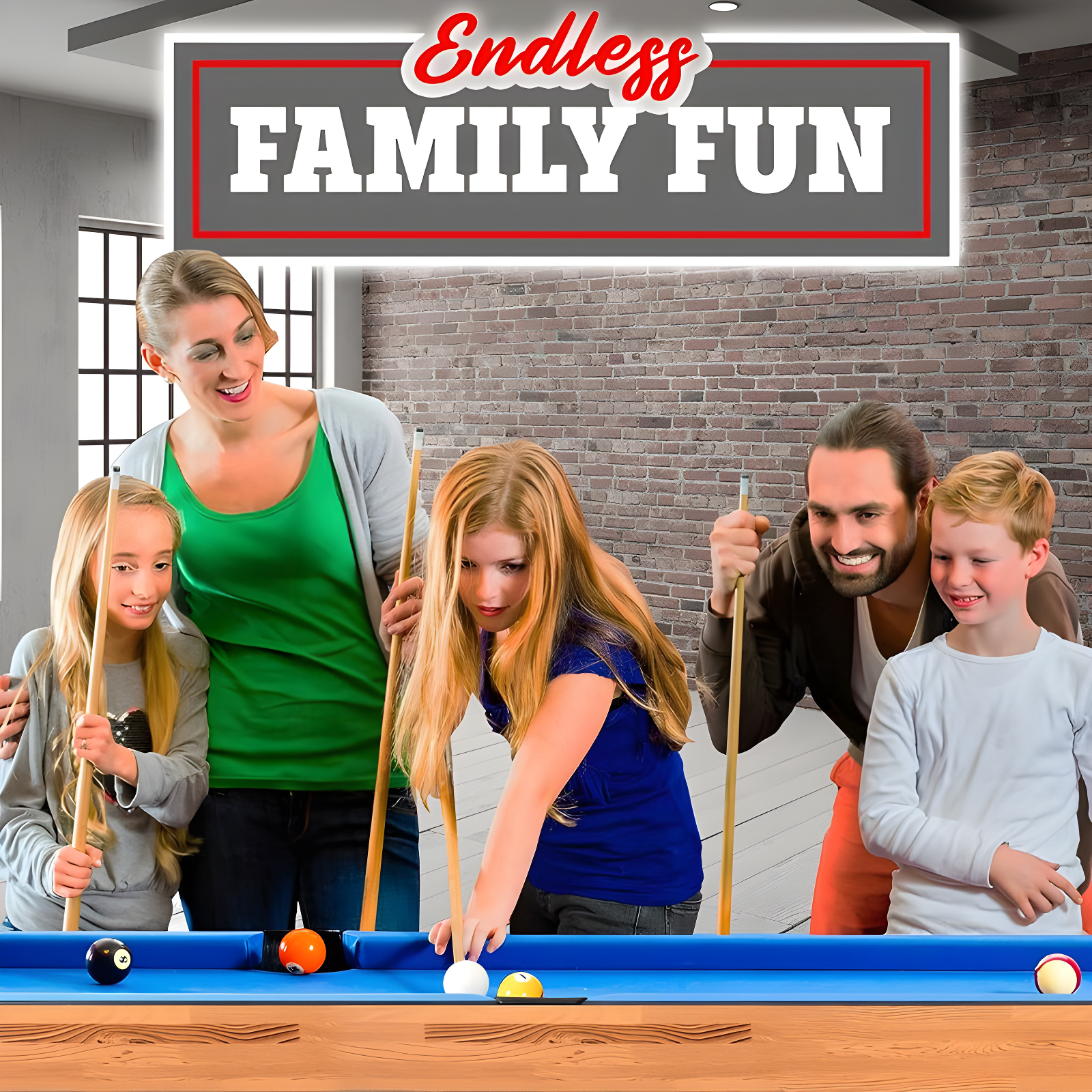 SereneLife Multi Game Table, 48" Sports Arcade Games with Accessories