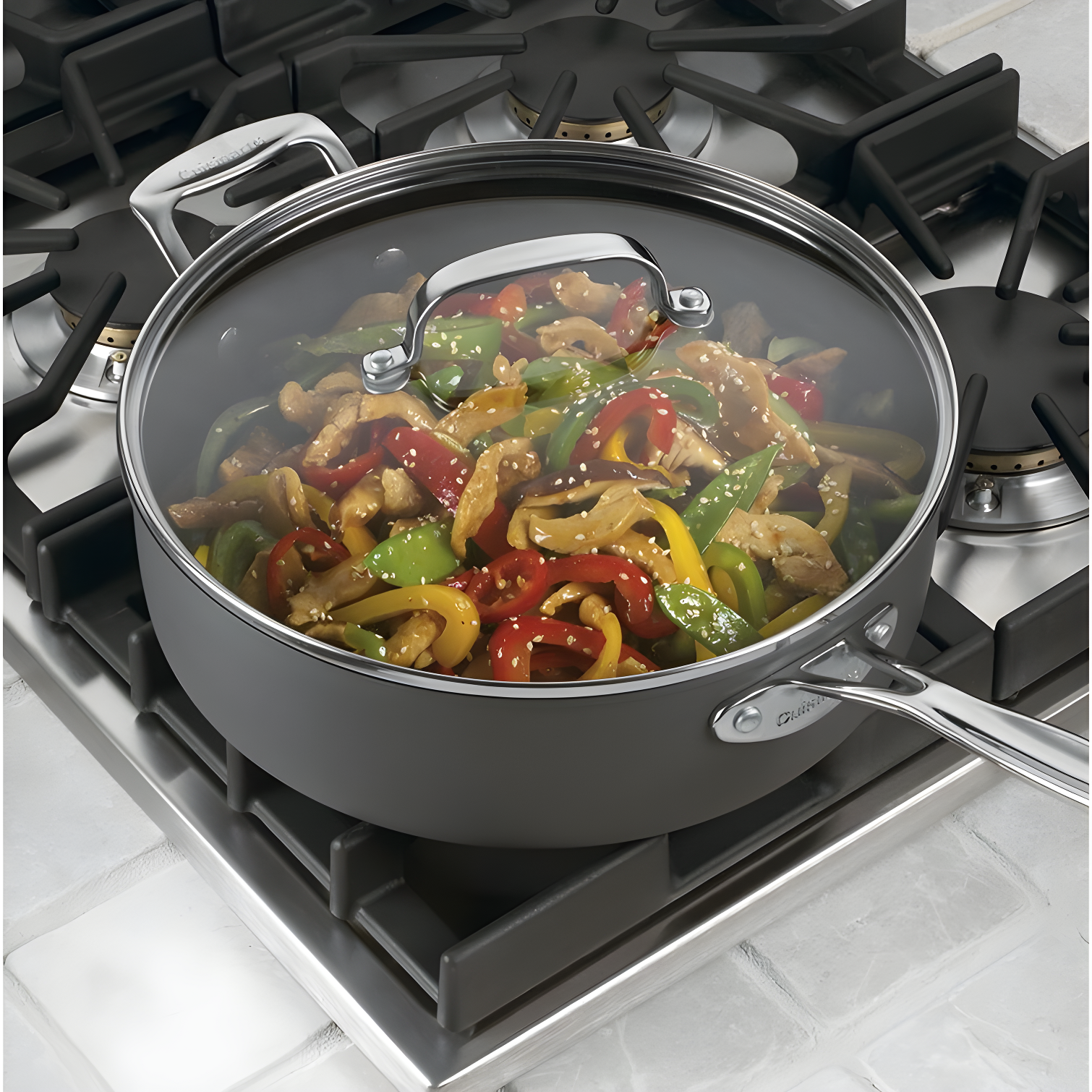 Cuisinart Chef's Classic Non Stick Hard Anodized Saute Pan with Lid