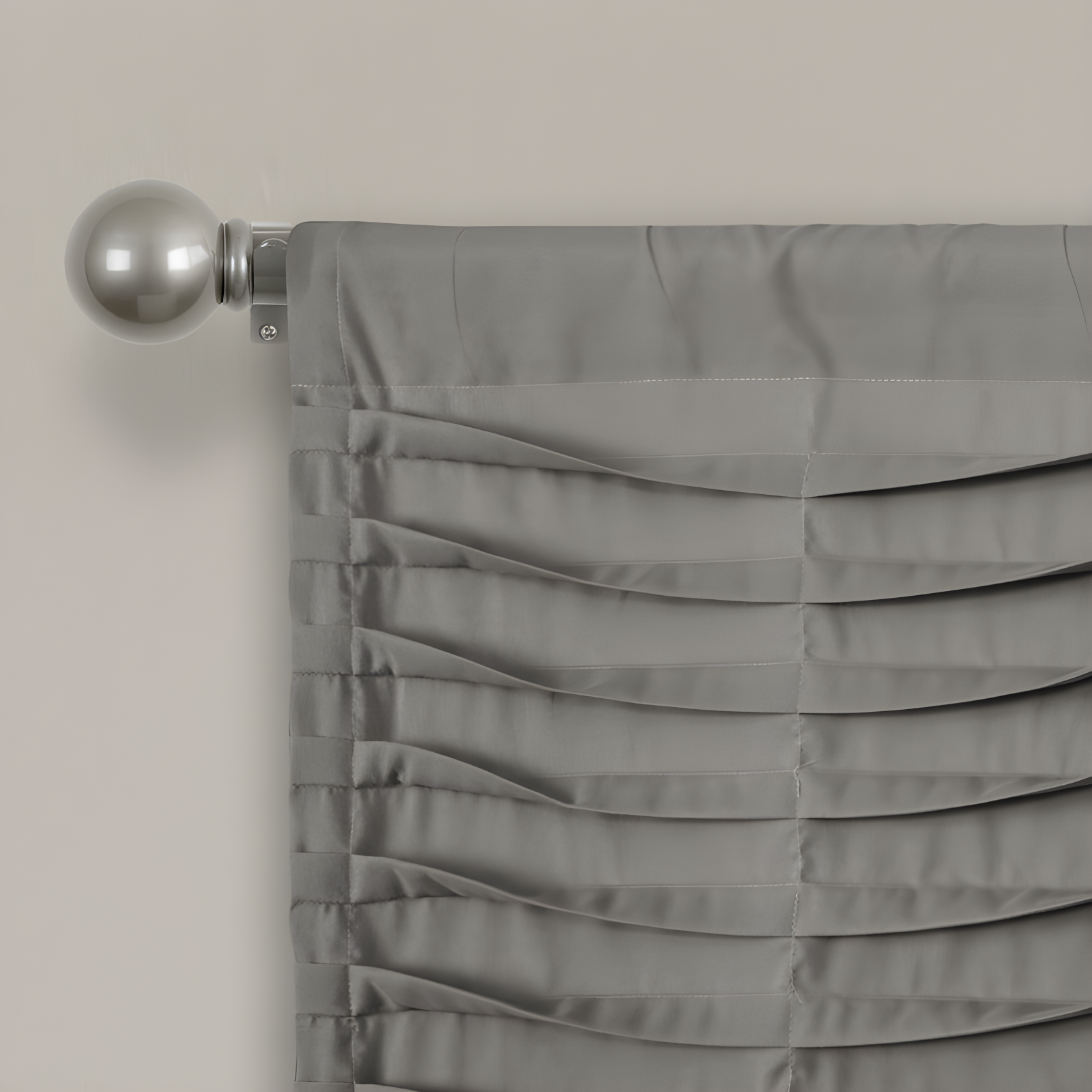 Lush Decor Tailored 52'' W Window Valance Blue,Cream,Dark Gray,Light Gray,White