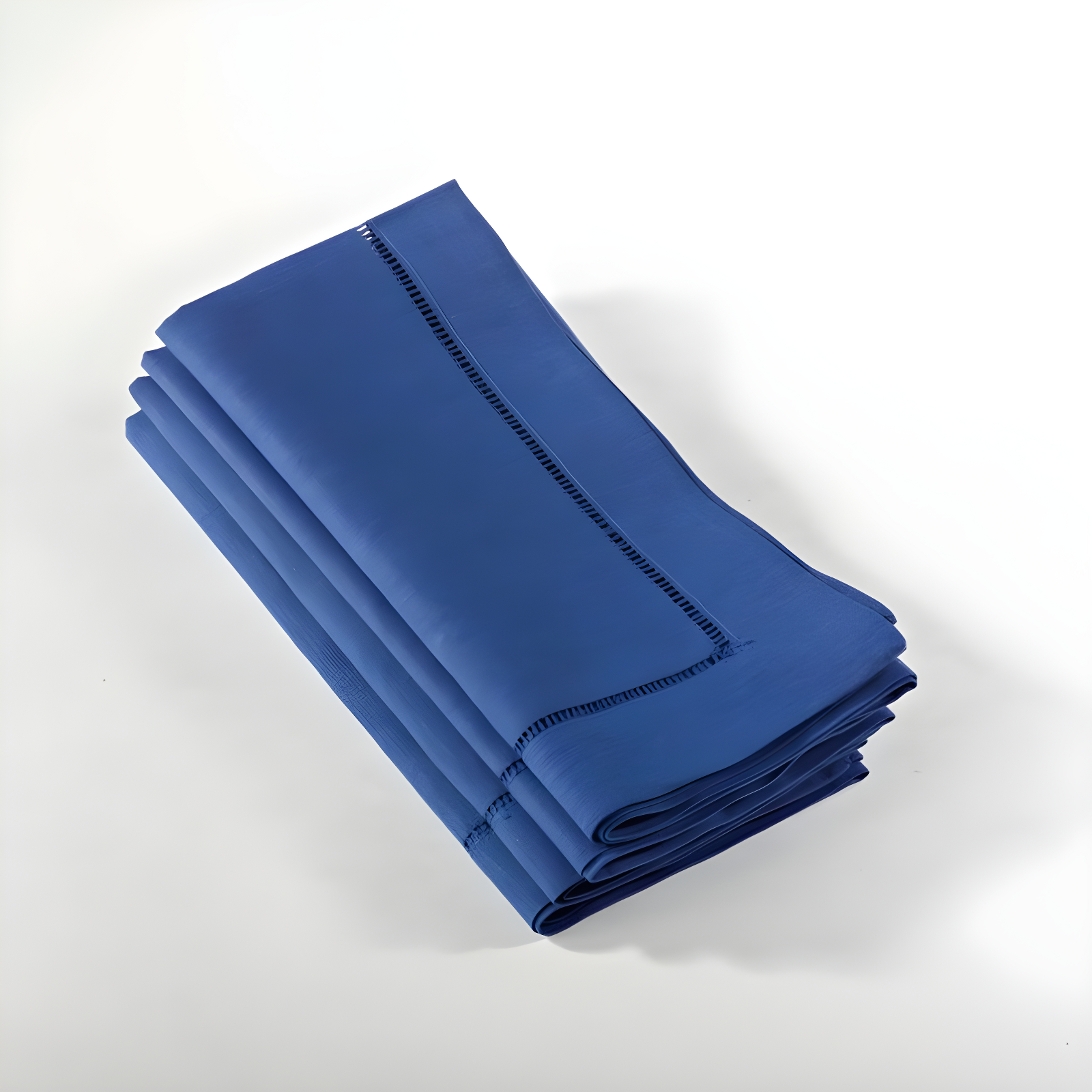 Saro Lifestyle Hemstitched Dinner Napkin (Set of 4), 20"x20", Cobalt Blue