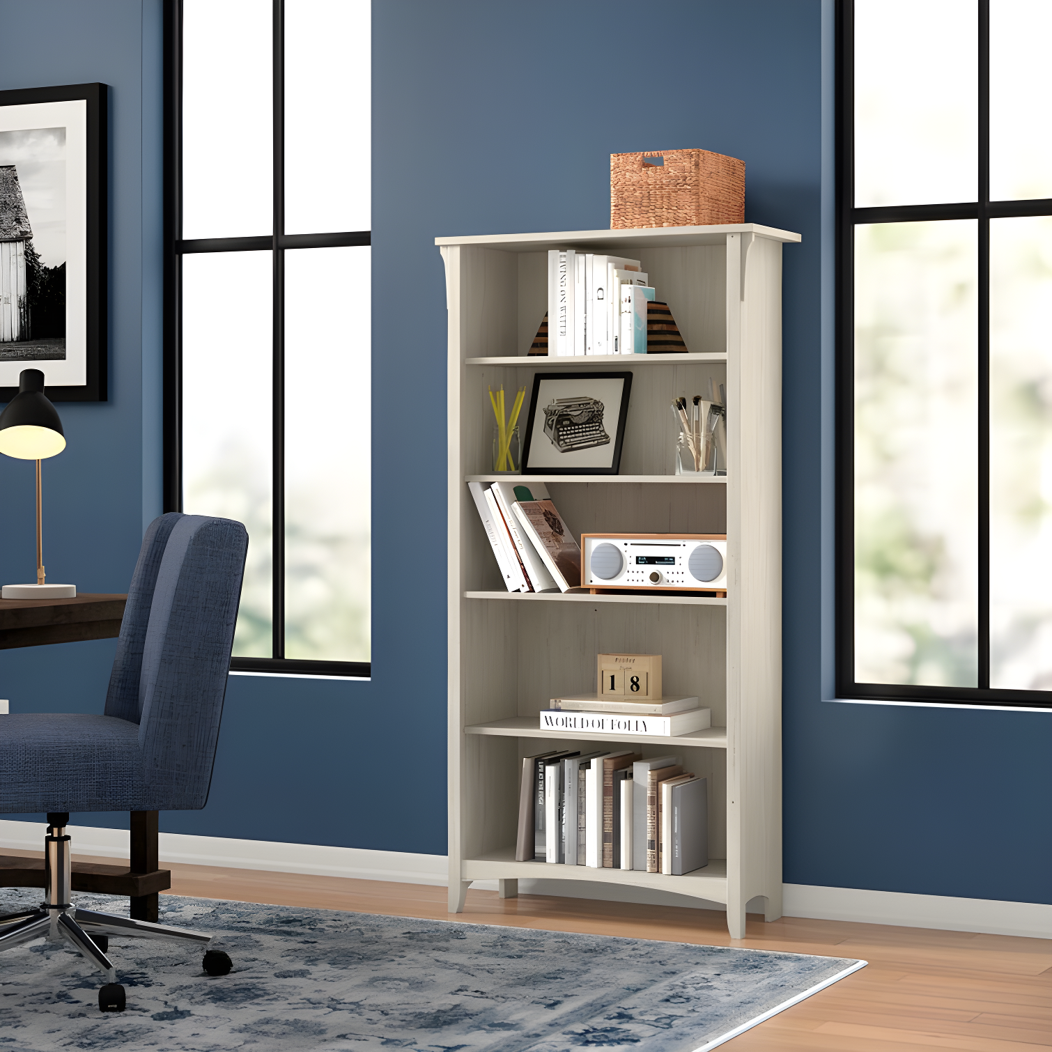 Khadesha 5 Shelf 63" Standard Bookcase