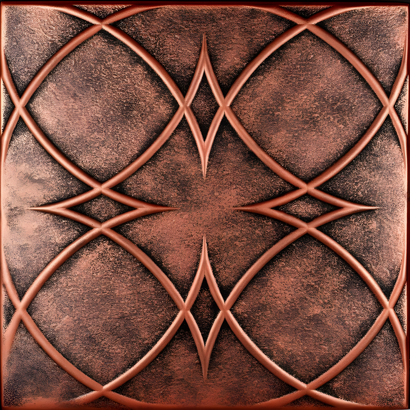 A La Maison Ceilings Circles and Stars 1.6 ft. x 1.6 ft. Polystyrene Glue-up Ceiling Tile (Set of 48)