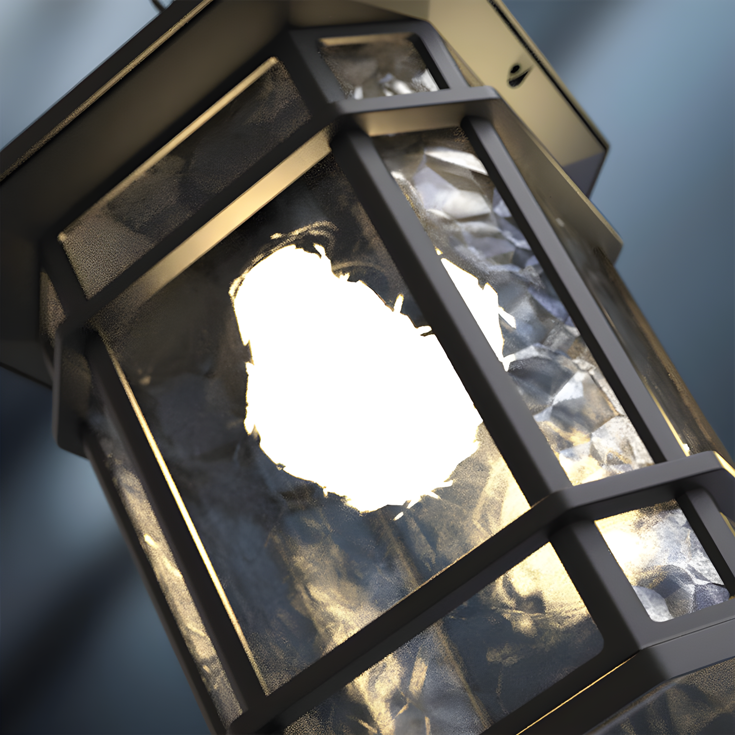 Williams 1- Light Black 14" H Glass Outdoor Hanging Lantern (Bulb Included)