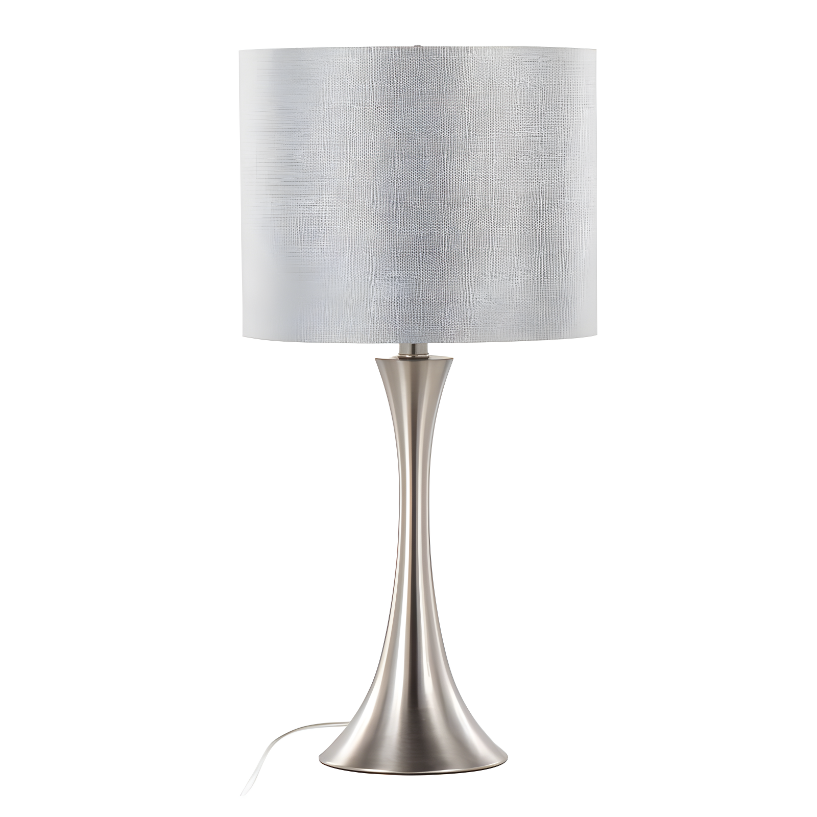 LumiSource Lenuxe 24" Table Lamps Set: Hourglass Body, Linen Drum Shade, UL Listed