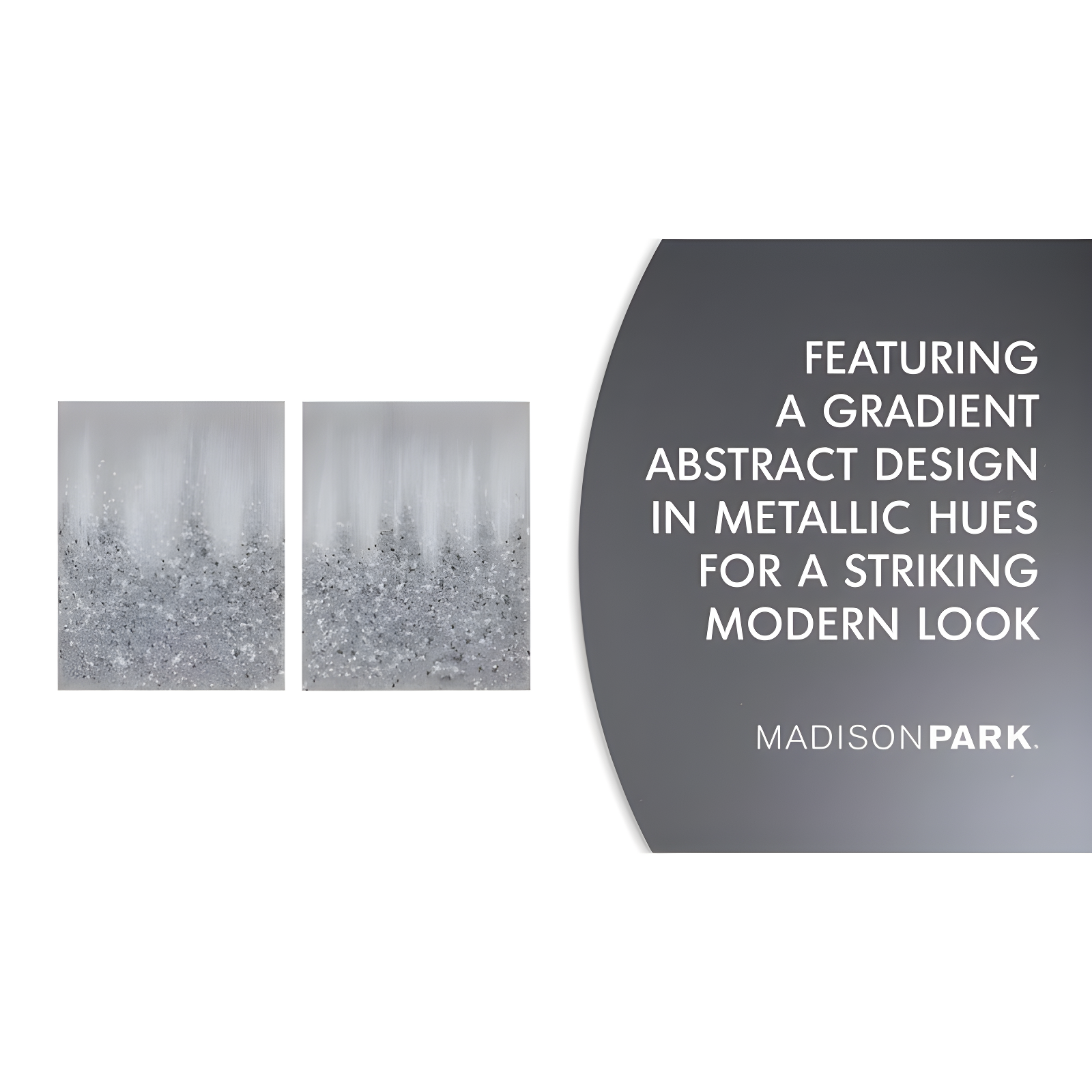 2pc Glimmer Hand Brushed Textured Canvas Art Set with Rock & Stone - Madison Park