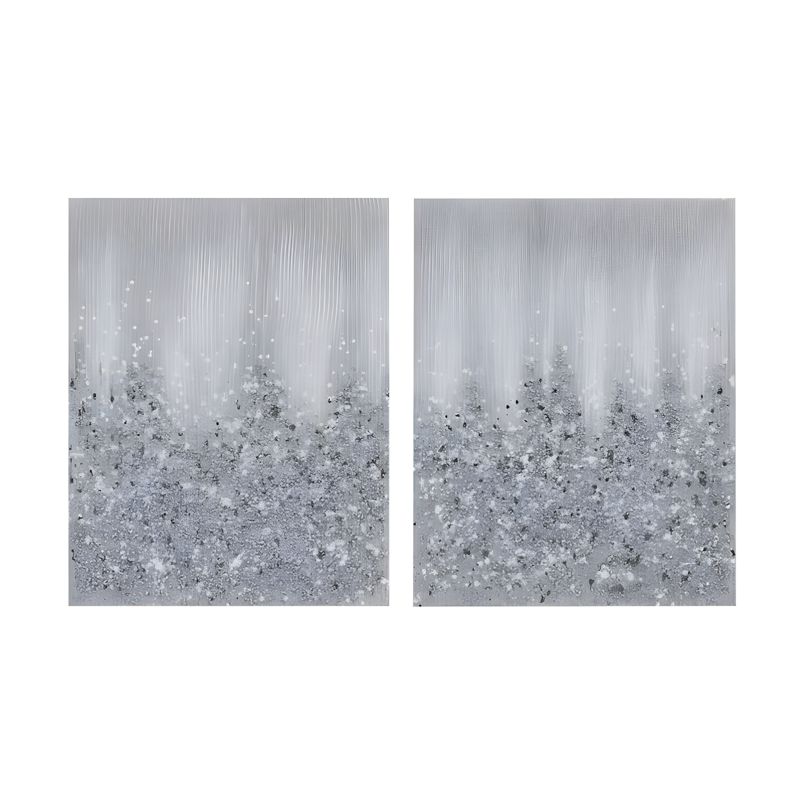 2pc Glimmer Hand Brushed Textured Canvas Art Set with Rock & Stone - Madison Park