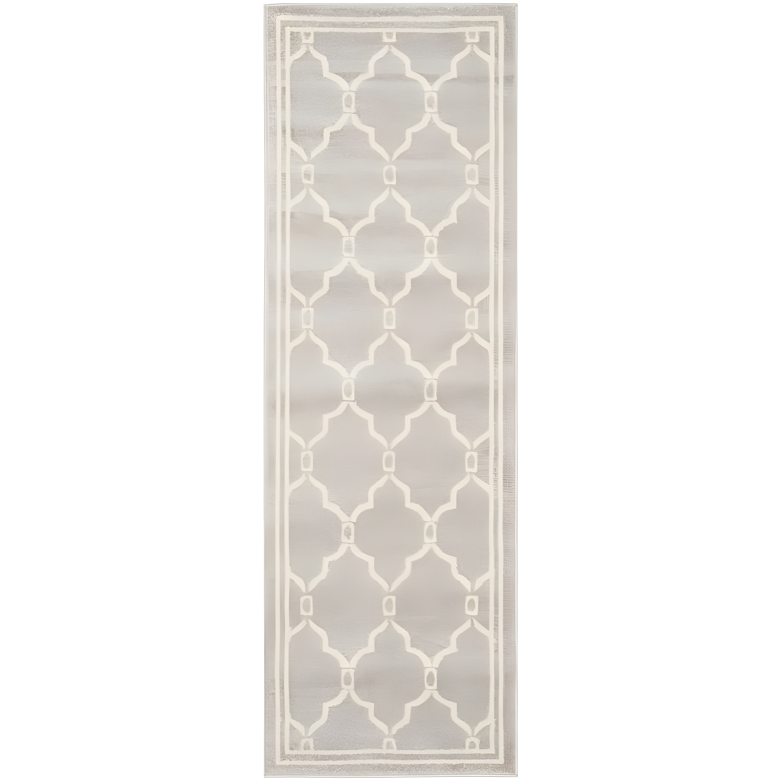 Amherst AMT414 Power Loomed Indoor Runner Rug - Light Grey/Ivory - 2'3"x11' - Safavieh