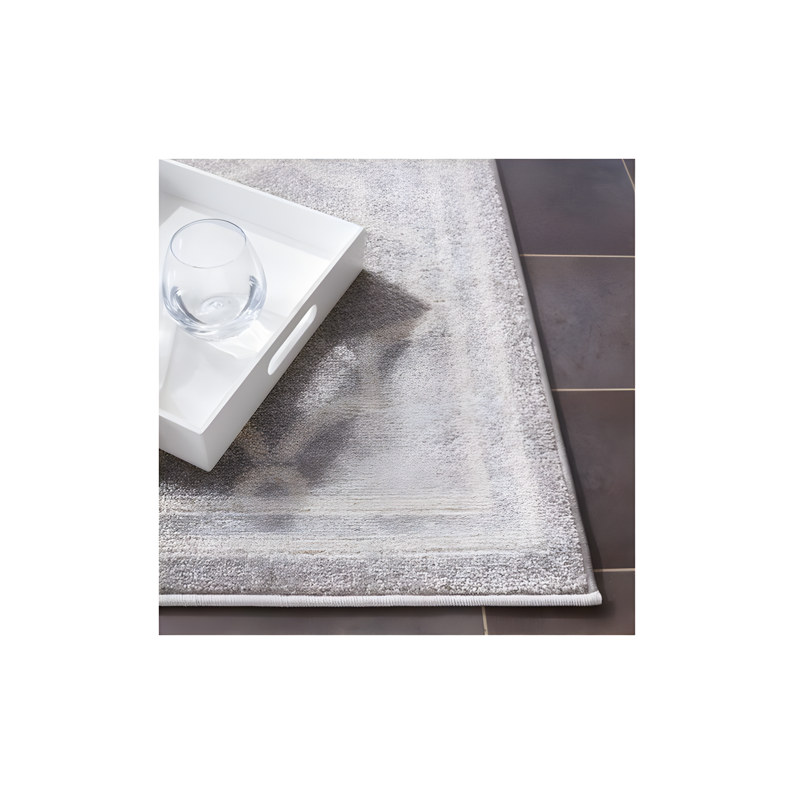 Amherst AMT414 Power Loomed Indoor Runner Rug - Light Grey/Ivory - 2'3"x11' - Safavieh