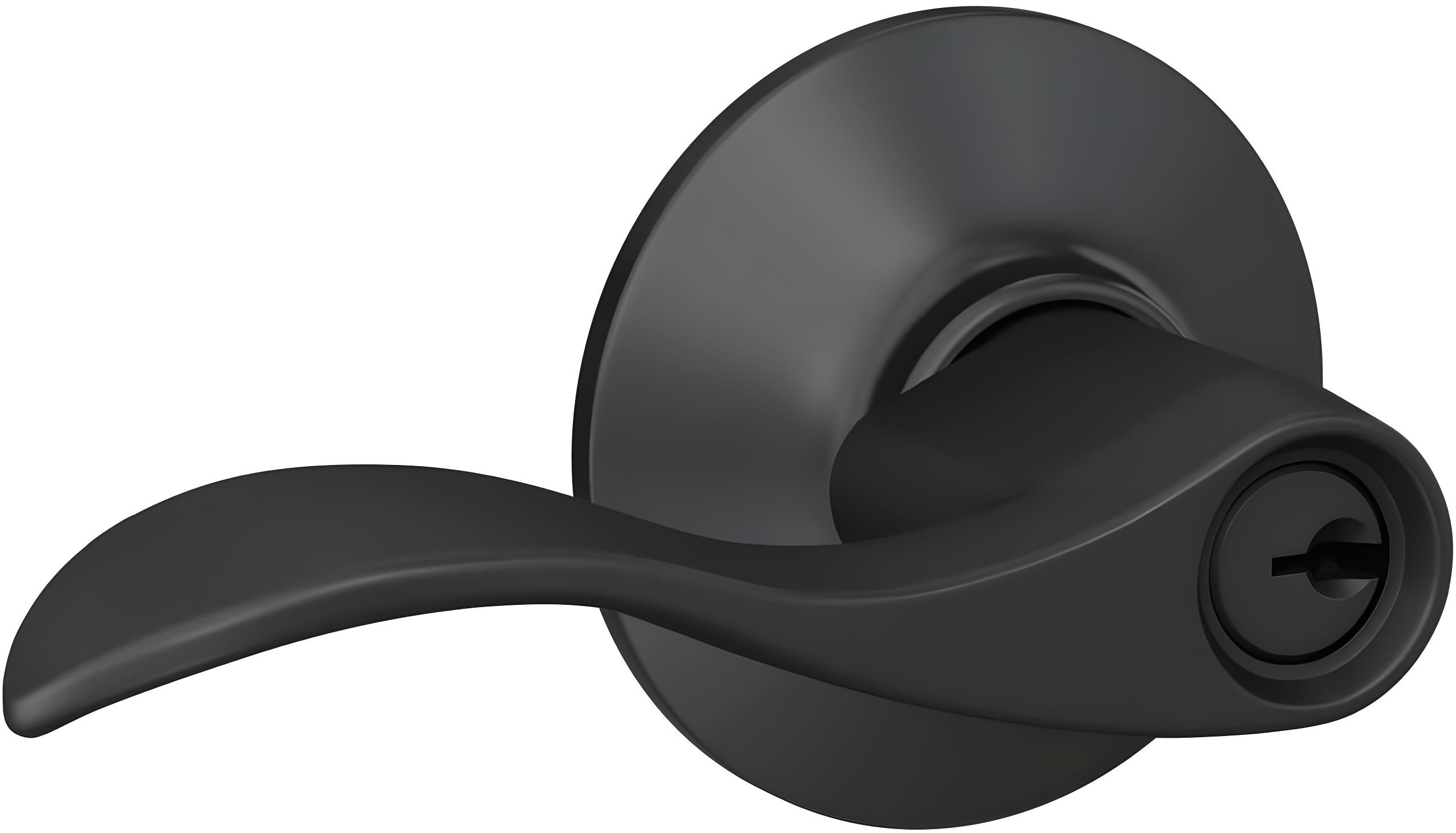 Schlage F51A ACC 622 Accent Door Lever, Keyed Entry Lock, Matte Black