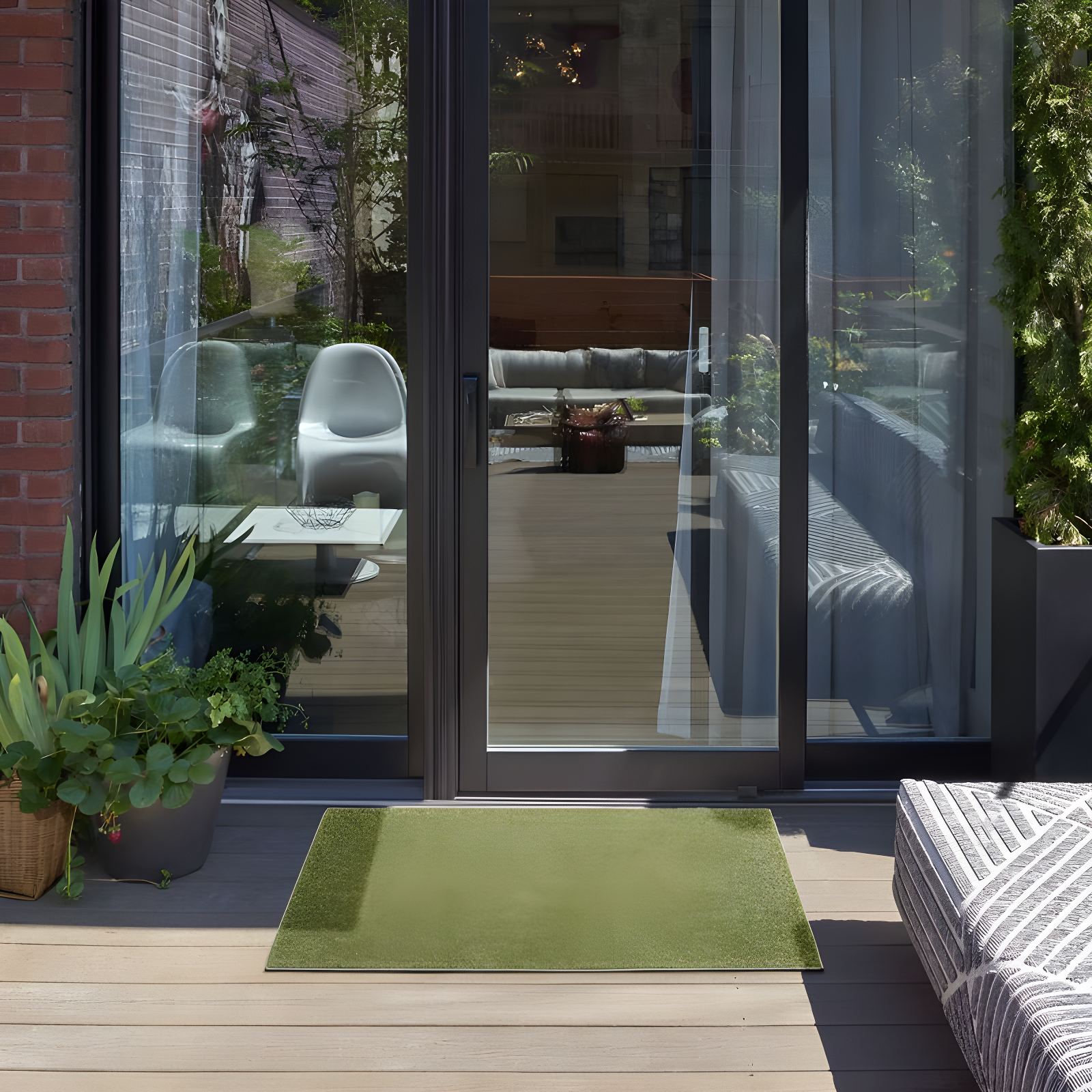 Nourison Nourison Essentials NRE01 Indoor/outdoor Area Rug - Green 2' x 4'