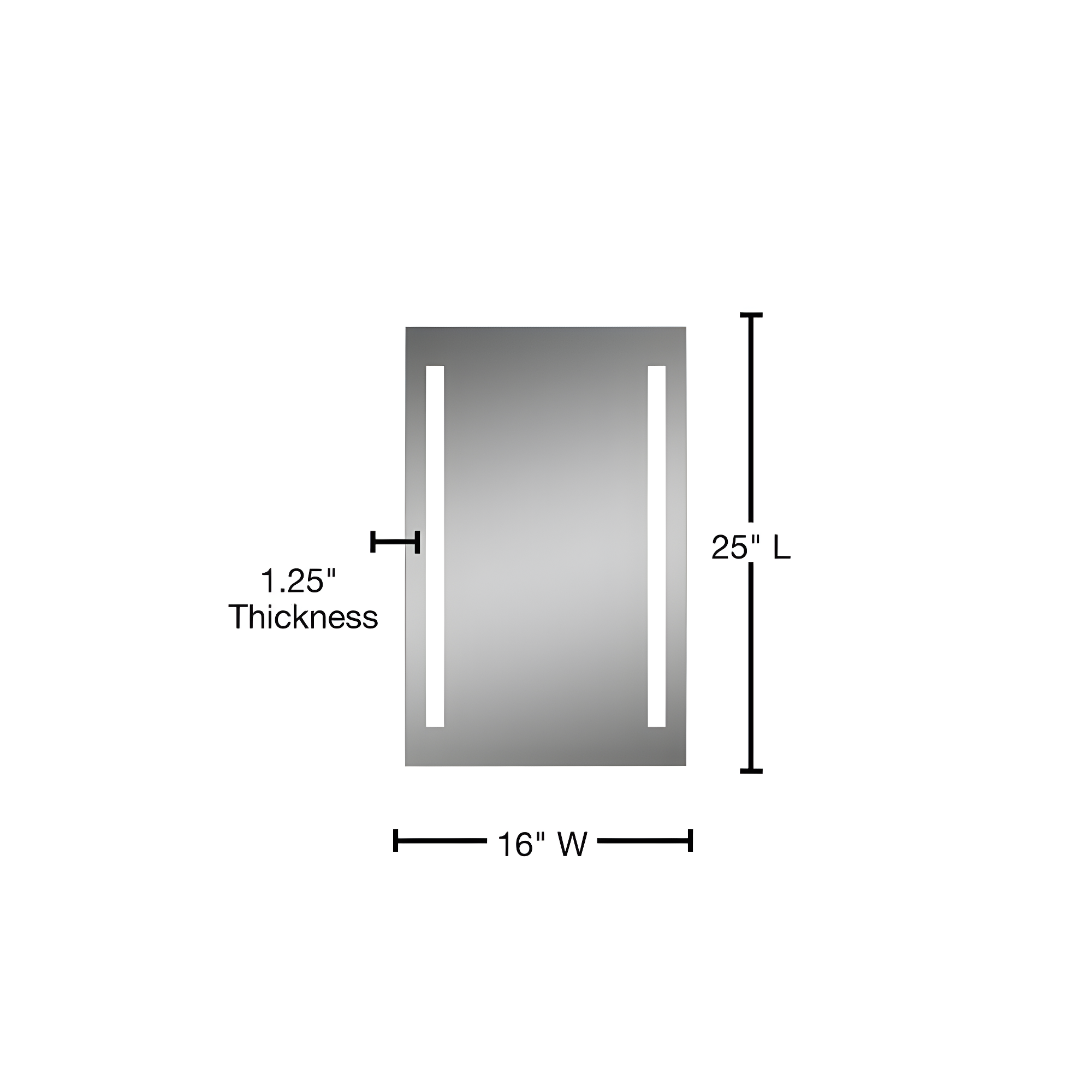 Lighted Impressions Mini Maxx LED Wall Mirror - Silver